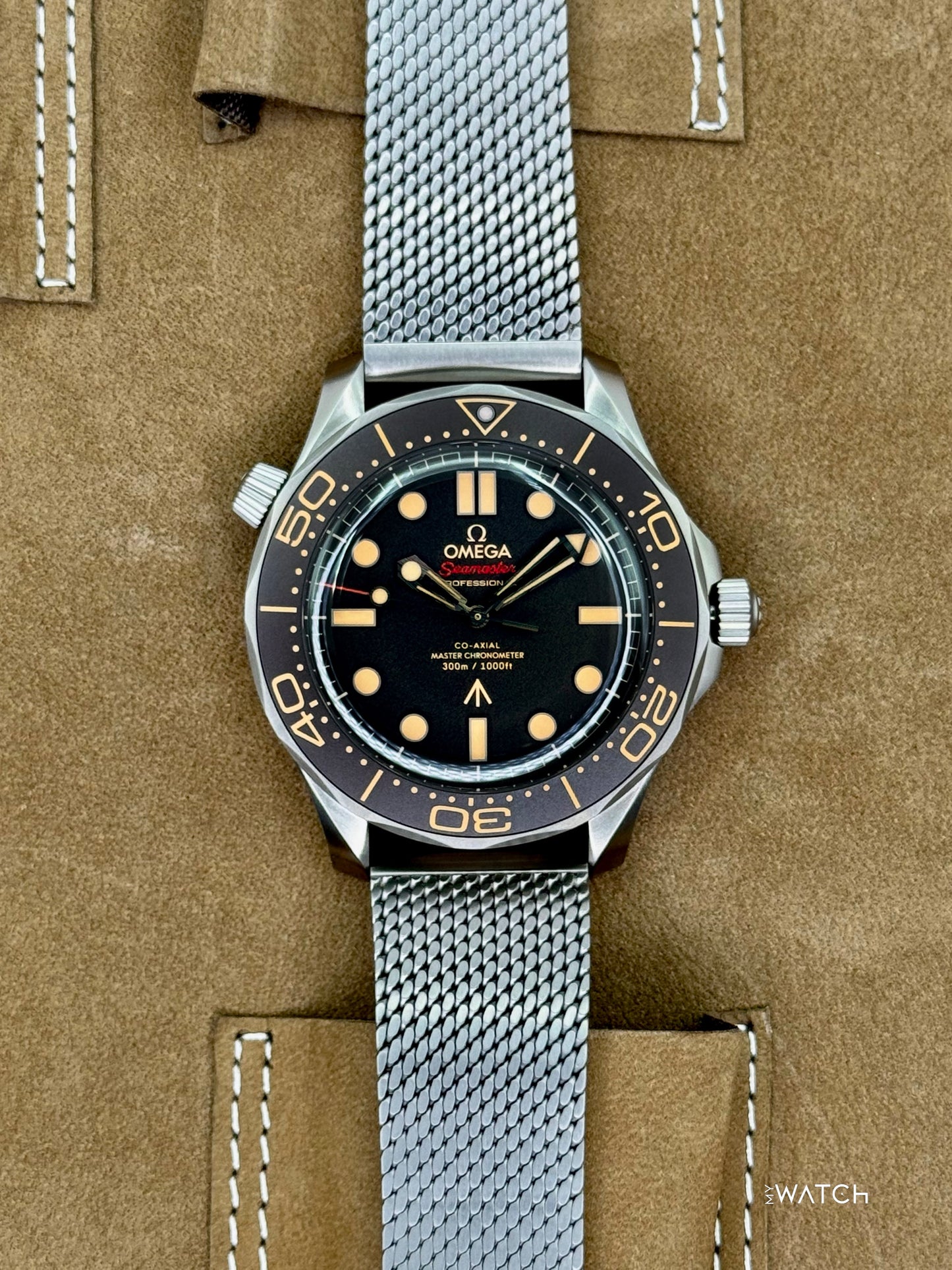 New 2025 Omega Seamaster Diver 300M 007 42mm Titanium Brown Dial - MyWatchLLC