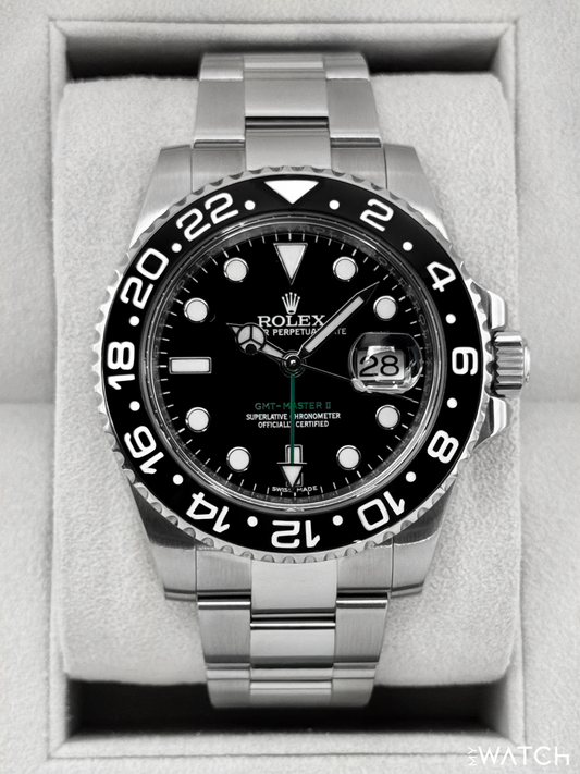 2015 Rolex GMT-Master II 40mm 116710LN Stainless Steel Black Dial - MyWatchLLC