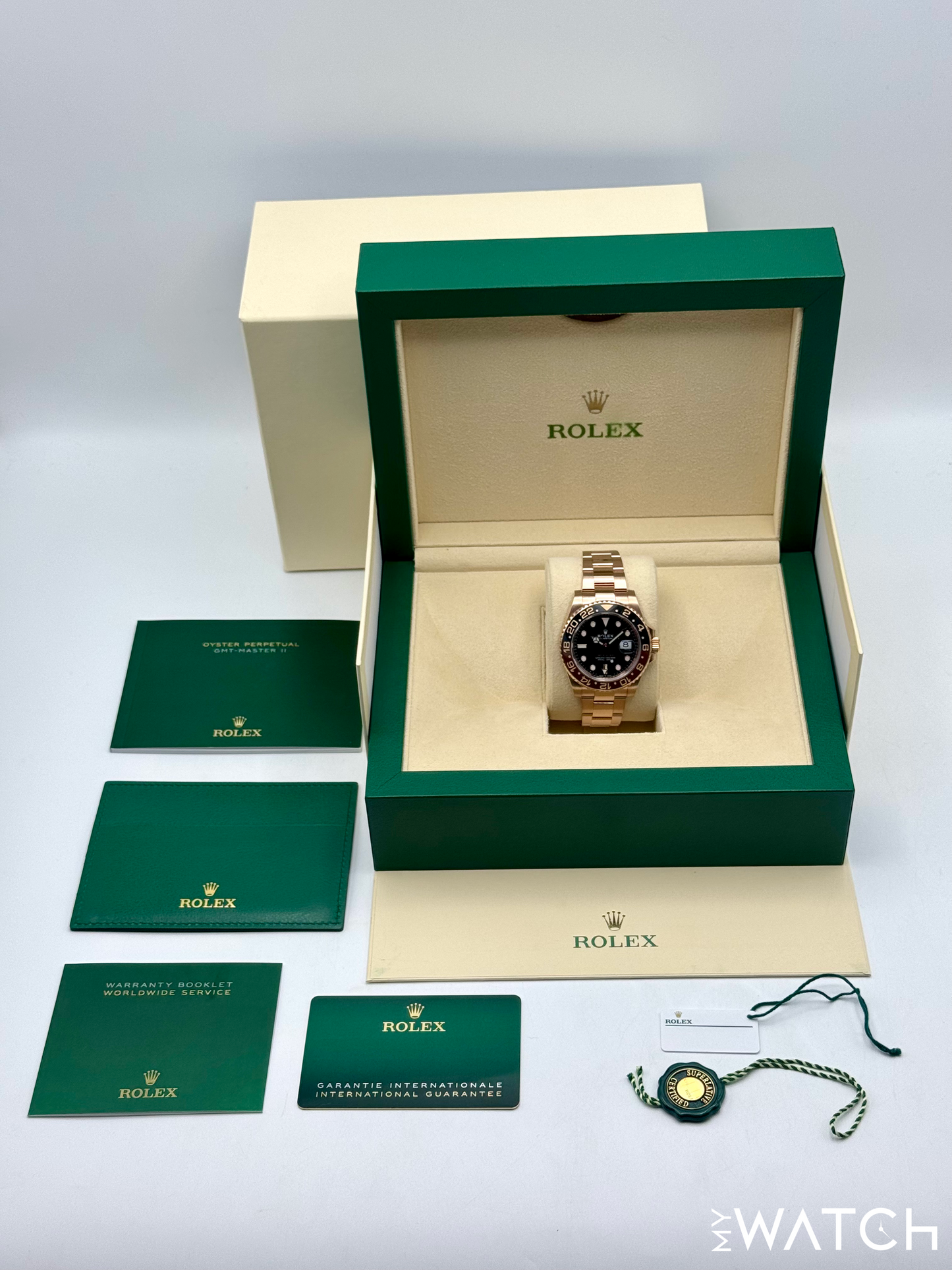 2021 Rolex GMT-Master II "Rootbeer" 40mm 126715CHNR Rose Gold