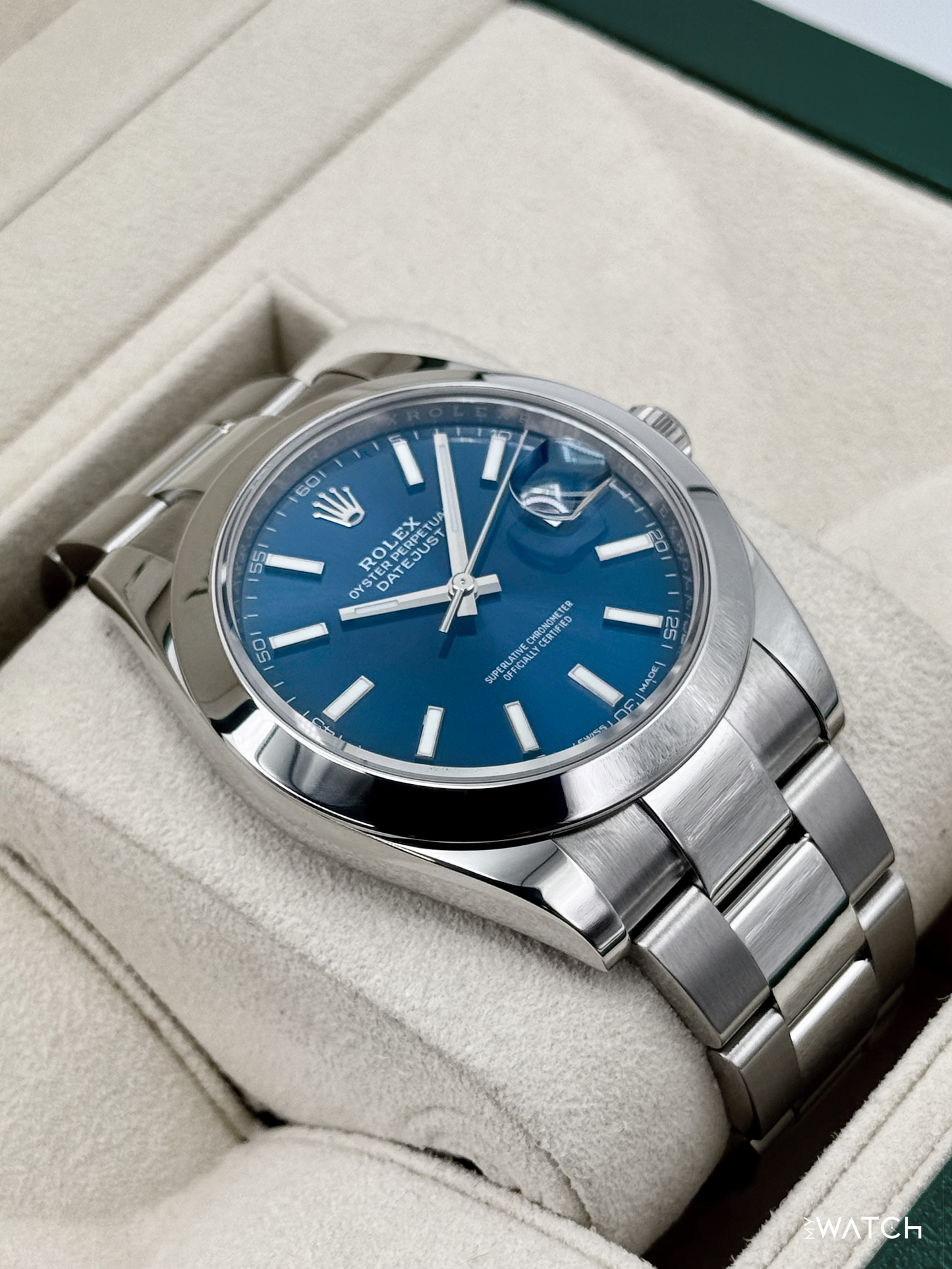 2018 Rolex Datejust 41mm 126300 Stainless Steel Oyster Blue Dial