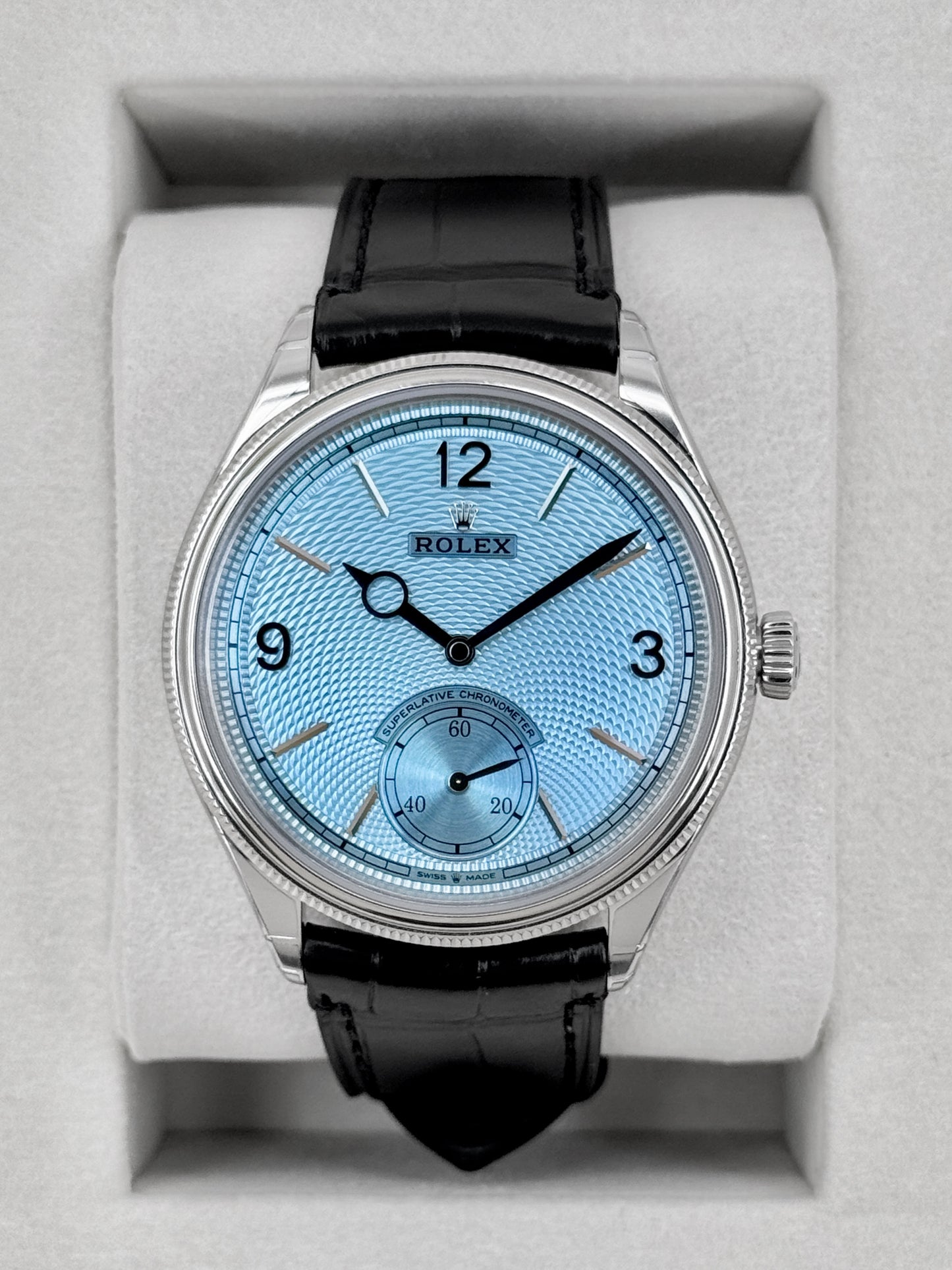 NEW 2026 Rolex 1908 39mm 52506 Platinum Ice Blue Dial (STICKERED)