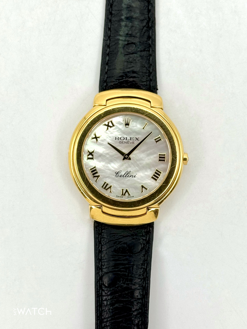2006 Rolex Cellini 37mm 6623/8 18kt Yellow Gold Mother of Pearl Dial