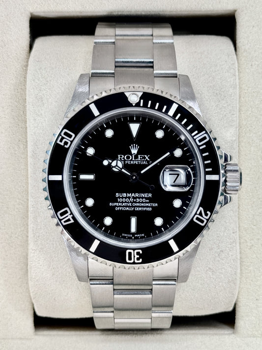 2000 Rolex Submariner 40mm 16610 Stainless Steel Black Dial (Collector's Set)