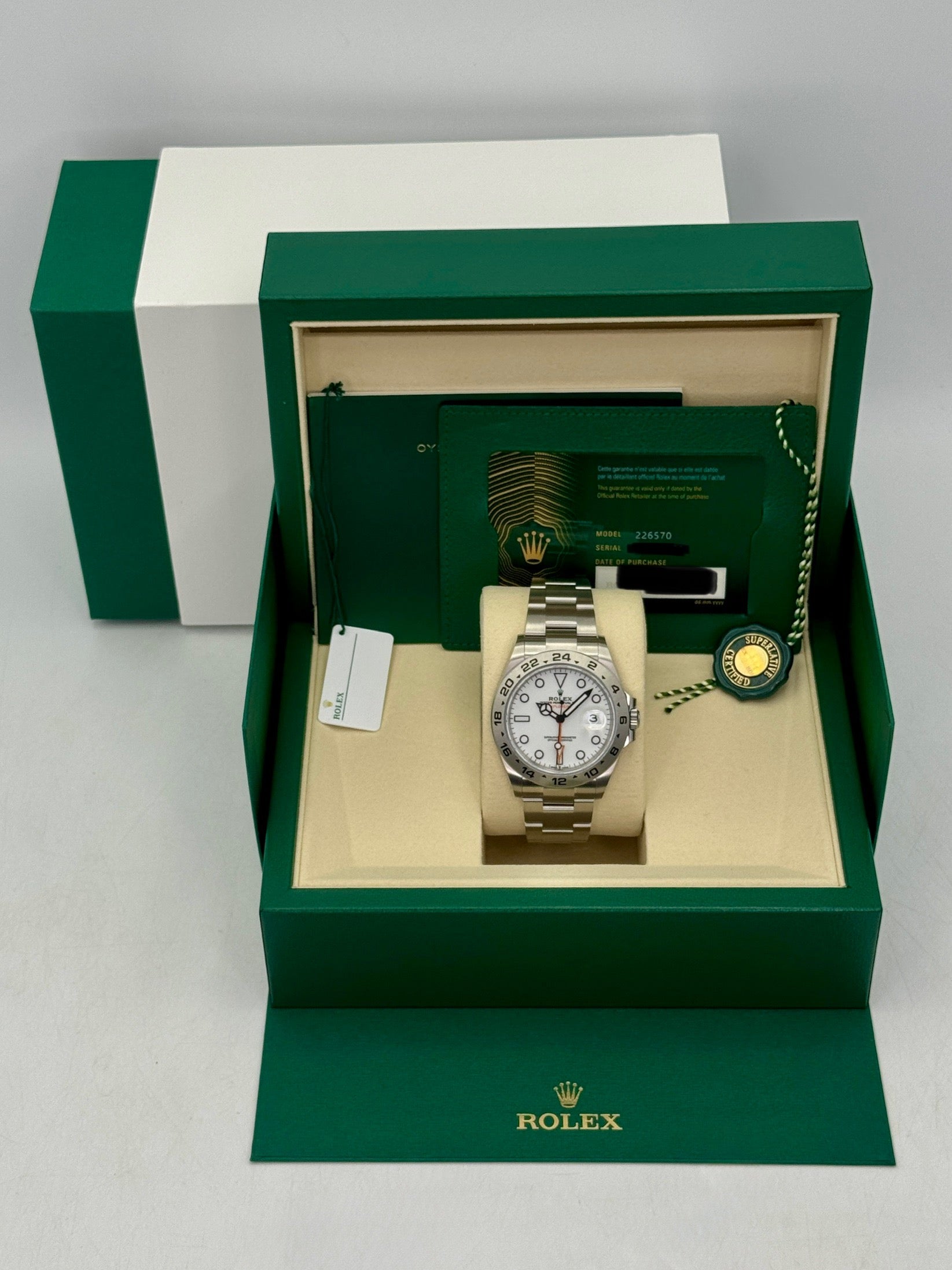 NEW 2026 Rolex Explorer II 42mm 226570 Polar White Dial (STICKERED)