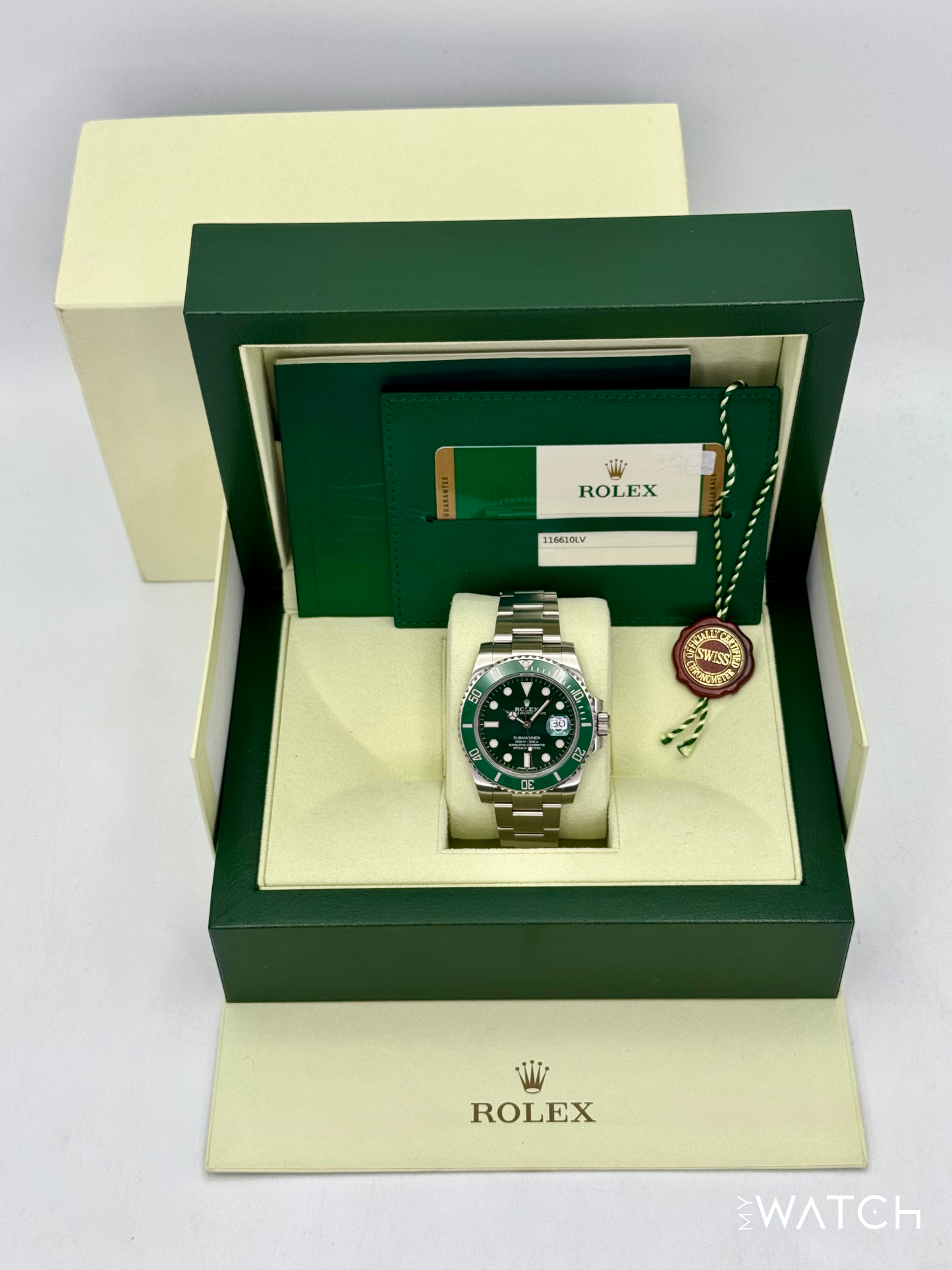 2015 Rolex Submariner “Hulk” 40mm 116610LV Green Dial