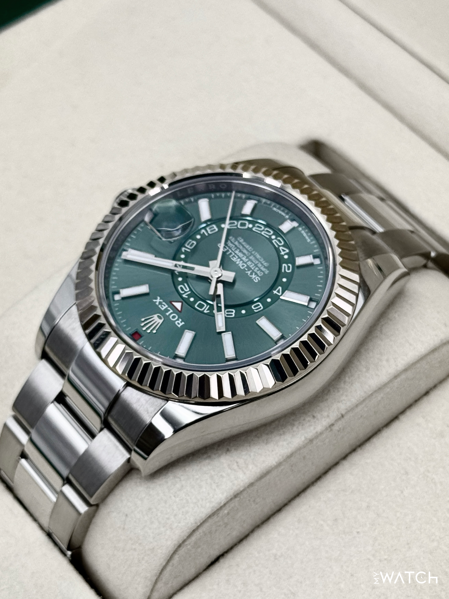 2025 Rolex Sky-Dweller 42mm 336934 Oyster Green Dial - MyWatchLLC