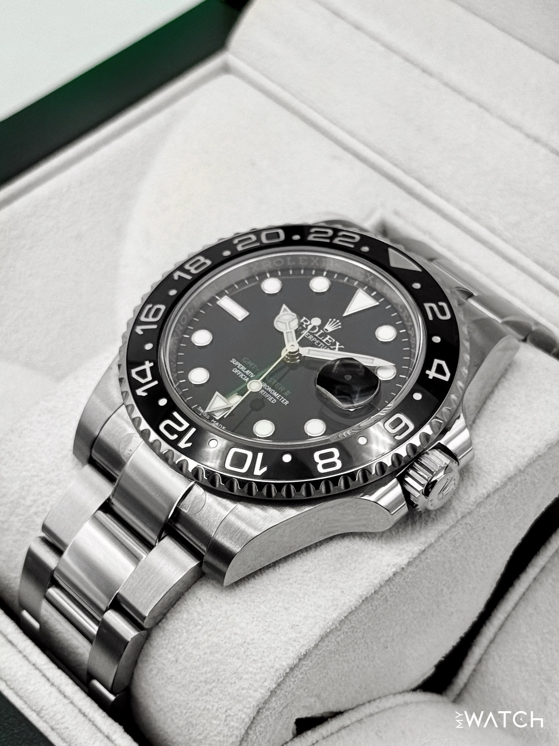 2015 Rolex GMT-Master II 40mm 116710LN Stainless Steel Black Dial - MyWatchLLC