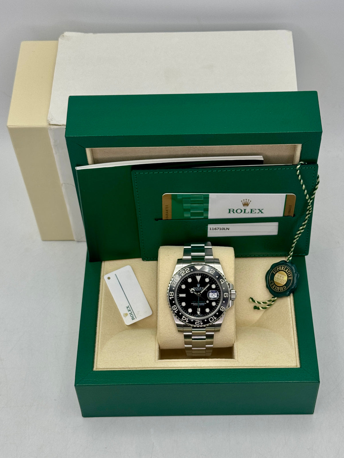 2018 Rolex GMT-Master II 40mm 116710LN Stainless Steel Black Dial