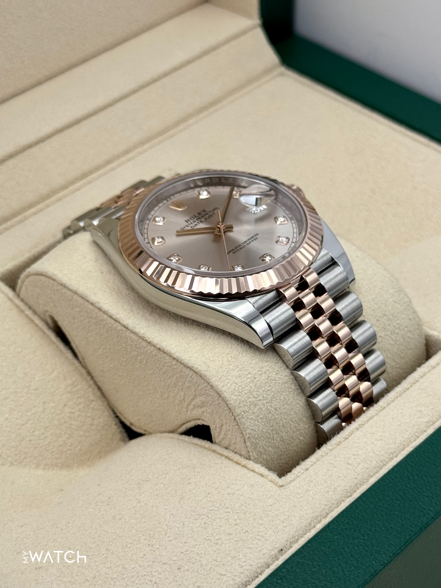 2022 Rolex Datejust 41mm 126331 Two-Tone Jubilee Sundust Diamond Dial