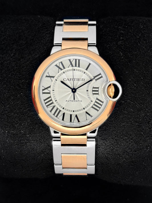 2024 Cartier Ballon Bleu de Cartier 36mm W2BB0033 Two-Tone Silver Dial - MyWatchLLC