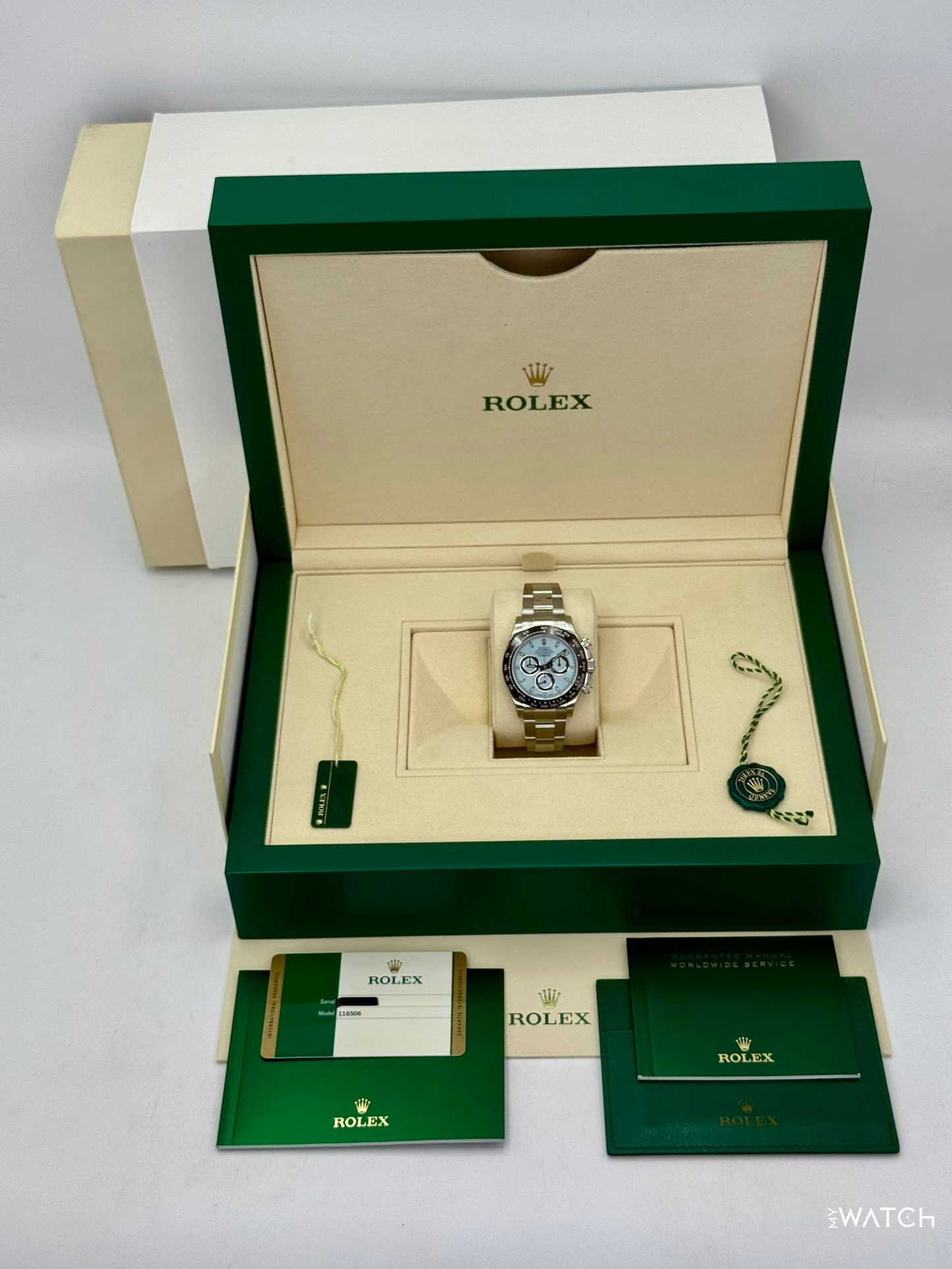 NEW 2016 Rolex Daytona 40mm 116506 Platinum Ice Blue Dial (STICKERED)