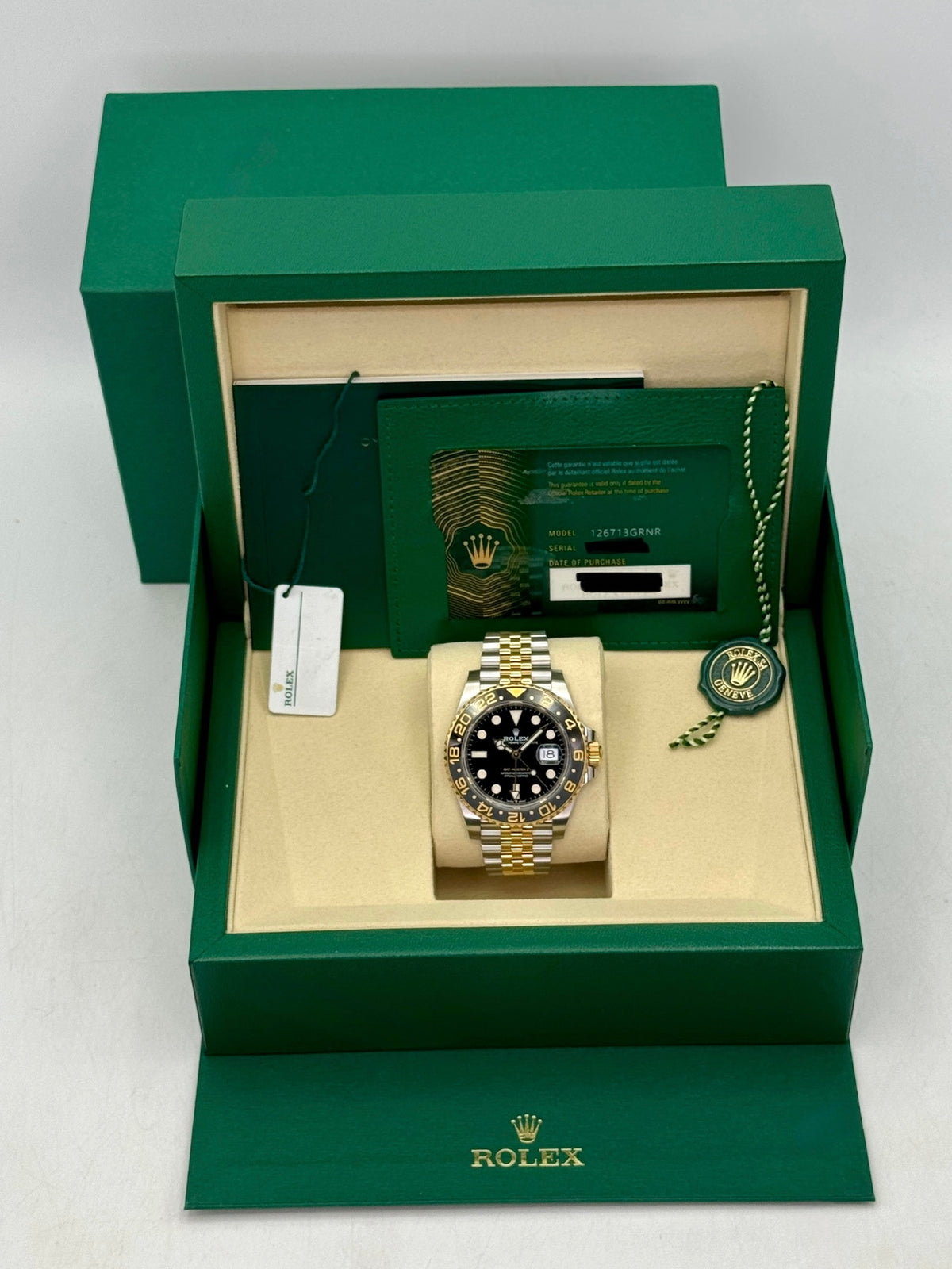 2025 Rolex GMT-Master II 40mm 126713GRNR Two-Tone Jubilee