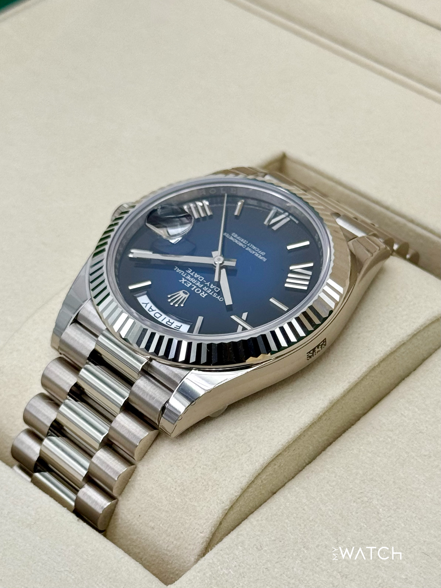 NEW 2025 Rolex Day-Date 40mm 228239 Presidential Blue Ombre Dial