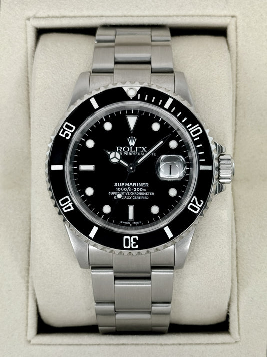 2000 Rolex Submariner 40mm 16610 Stainless Steel Black Dial