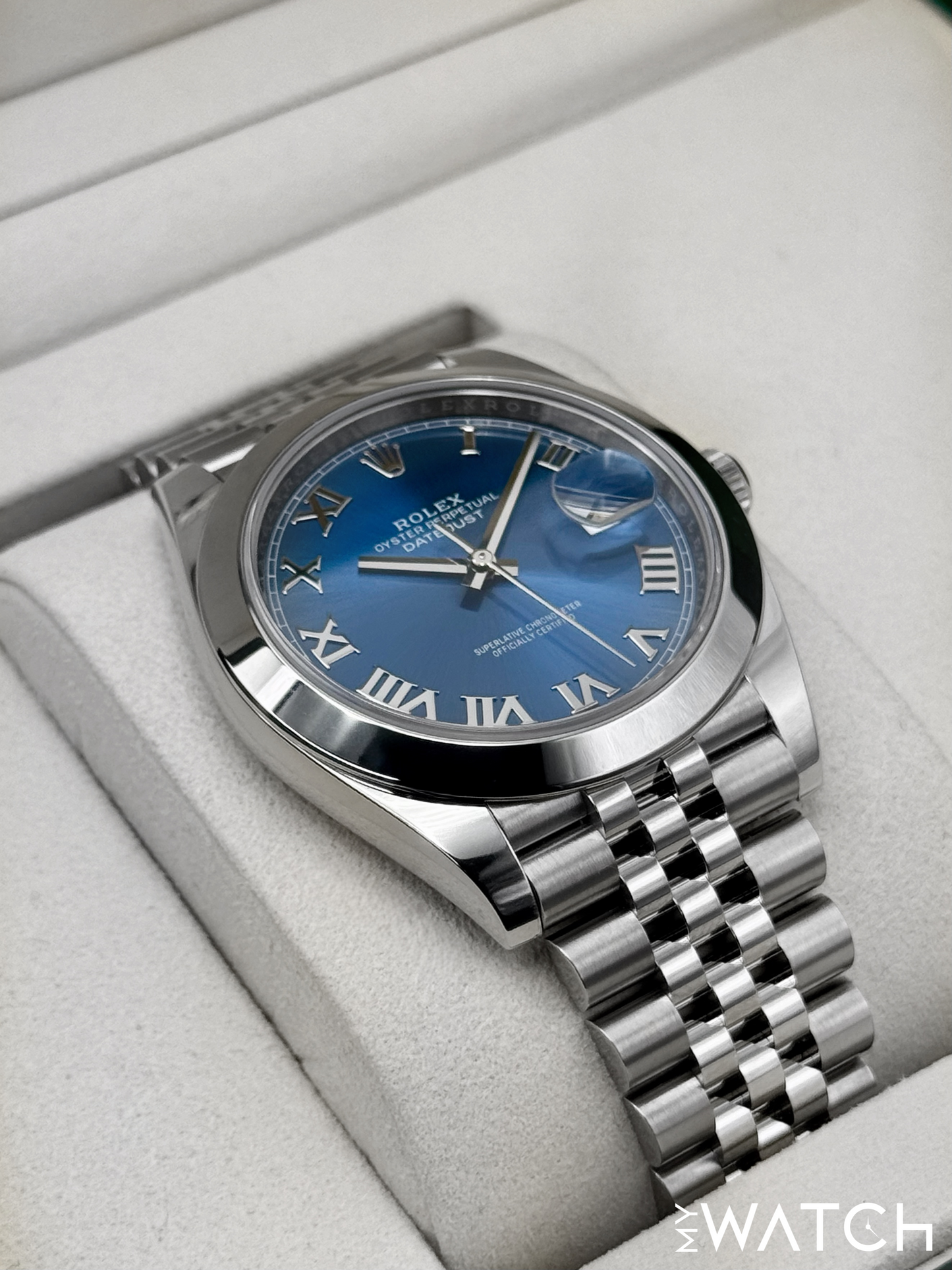NEW 2025 Rolex Datejust 41mm 126300 Stainless Steel Jubilee Blue Roman Numeral Dial