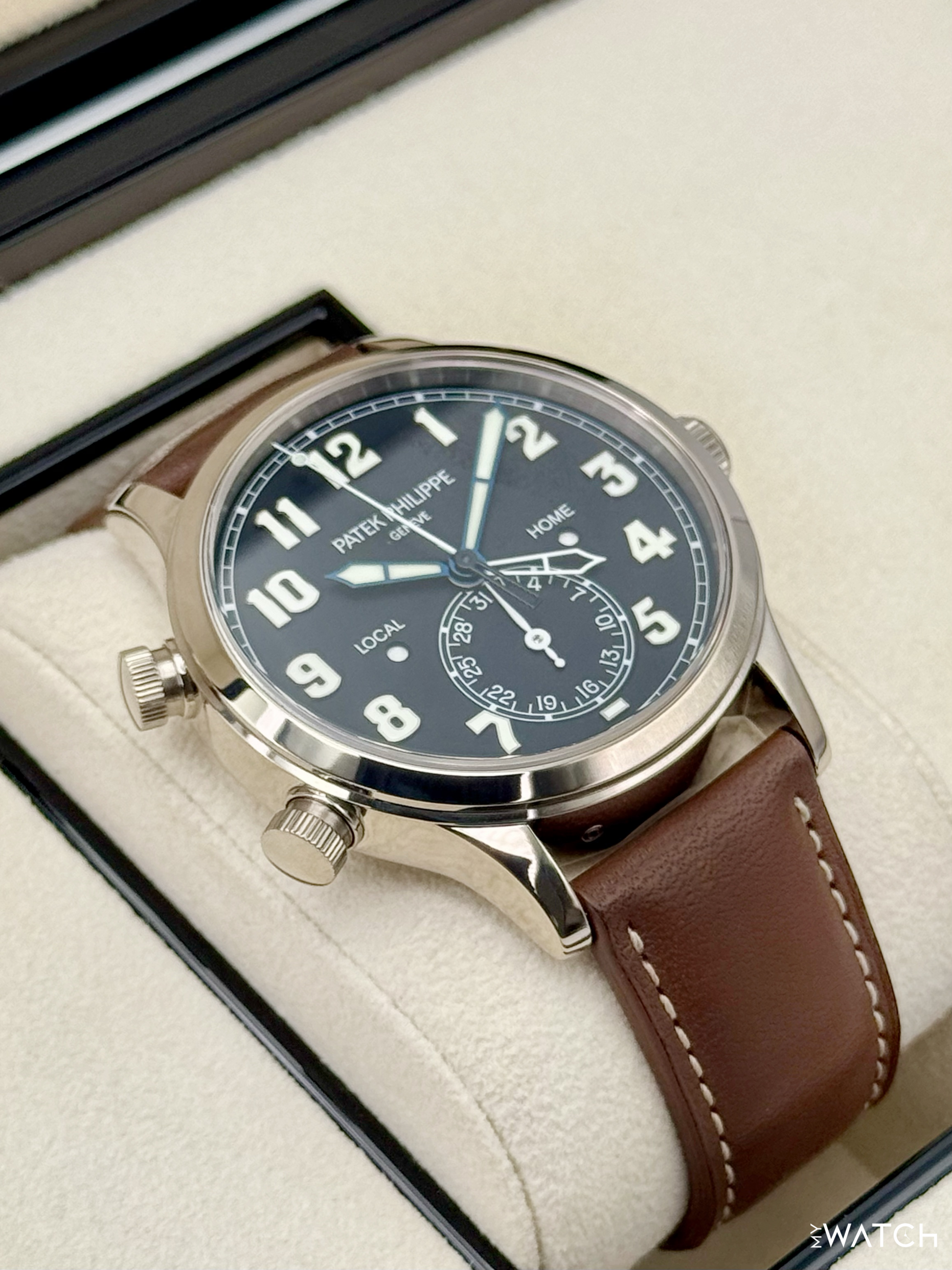 2023 Patek Philippe Pilot Time Travel 42mm 5524G White Gold Black Dial - MyWatchLLC