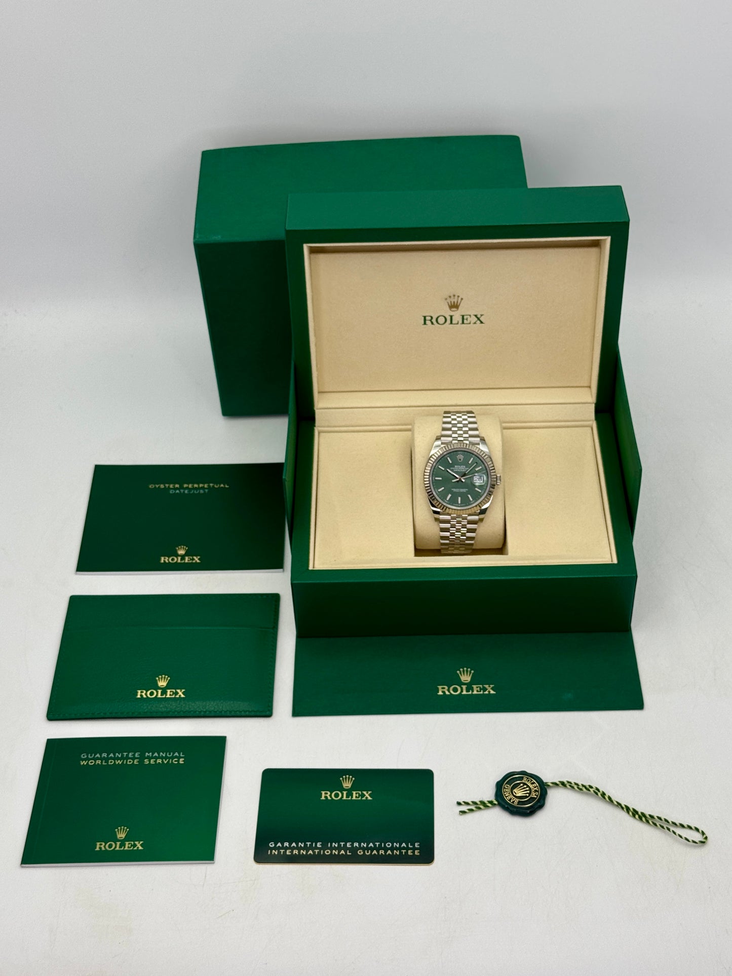 NEW 2026 Rolex Datejust 41mm 126334 Jubilee Mint Green Dial Stickered - MyWatchLLC