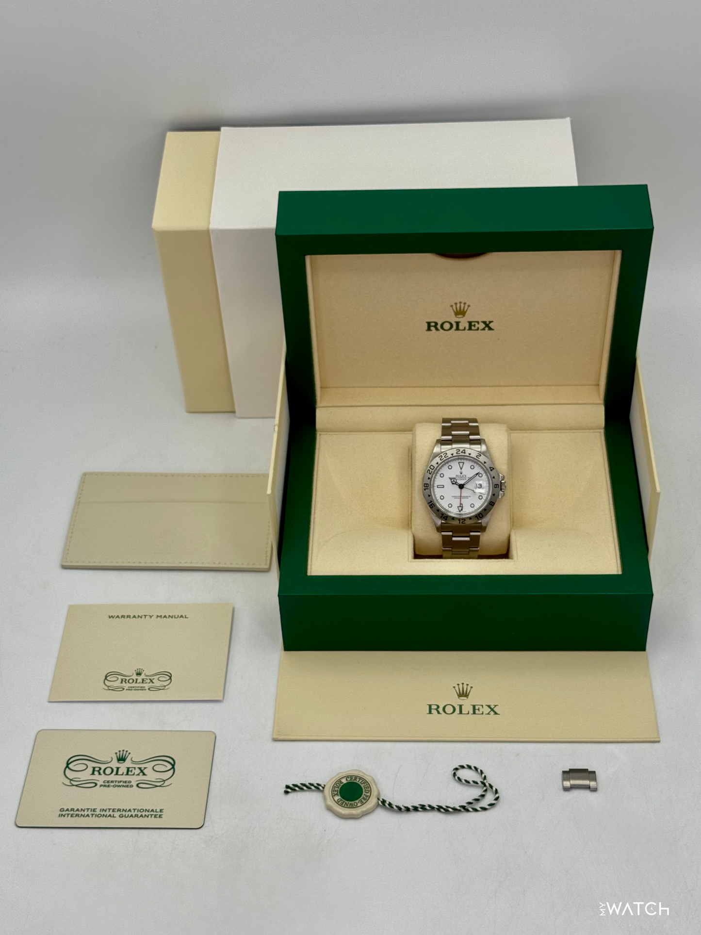 2025 CPO Rolex Explorer II 40mm 16570 Stainless Steel Polar White Dial (CPO) - MyWatchLLC