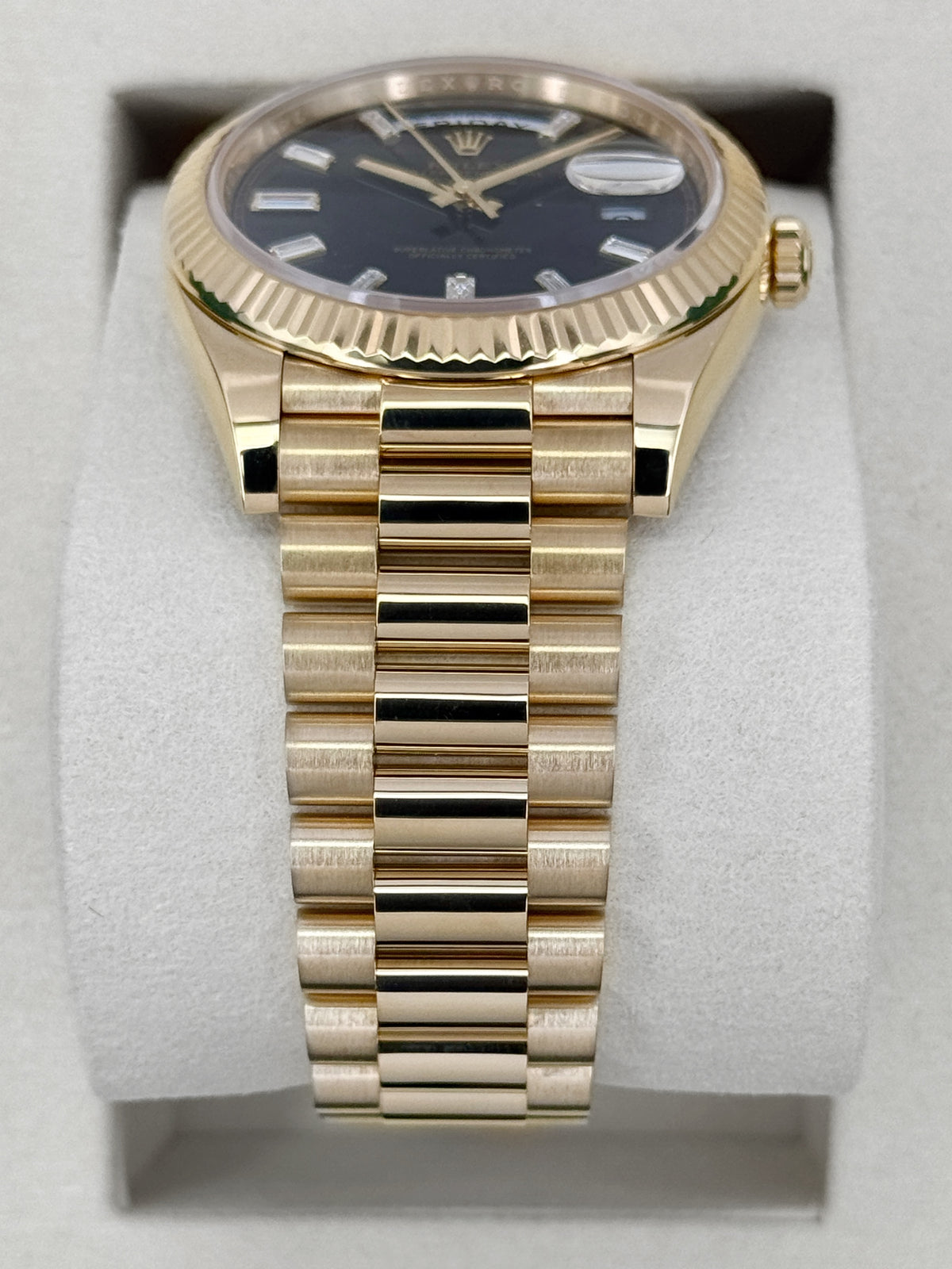 Rolex Day-Date 40mm 228238 Yellow Gold Black Diamond Dial