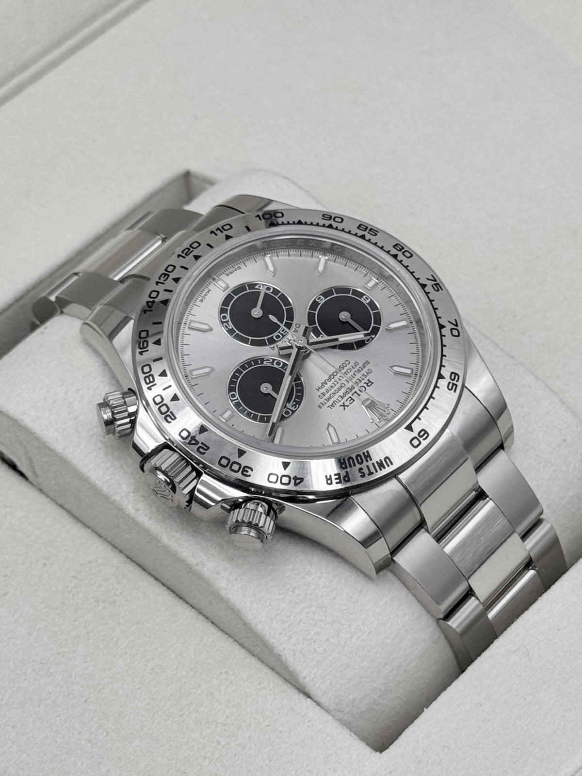 2026 Rolex Daytona 40mm 126509 White Gold Silver Ghost Dial