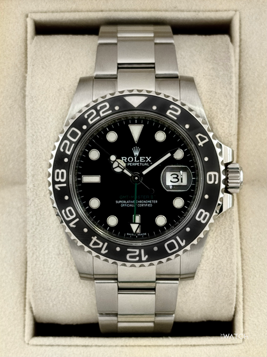 2018 Rolex GMT-Master II 40mm 116710LN Stainless Steel Black Dial