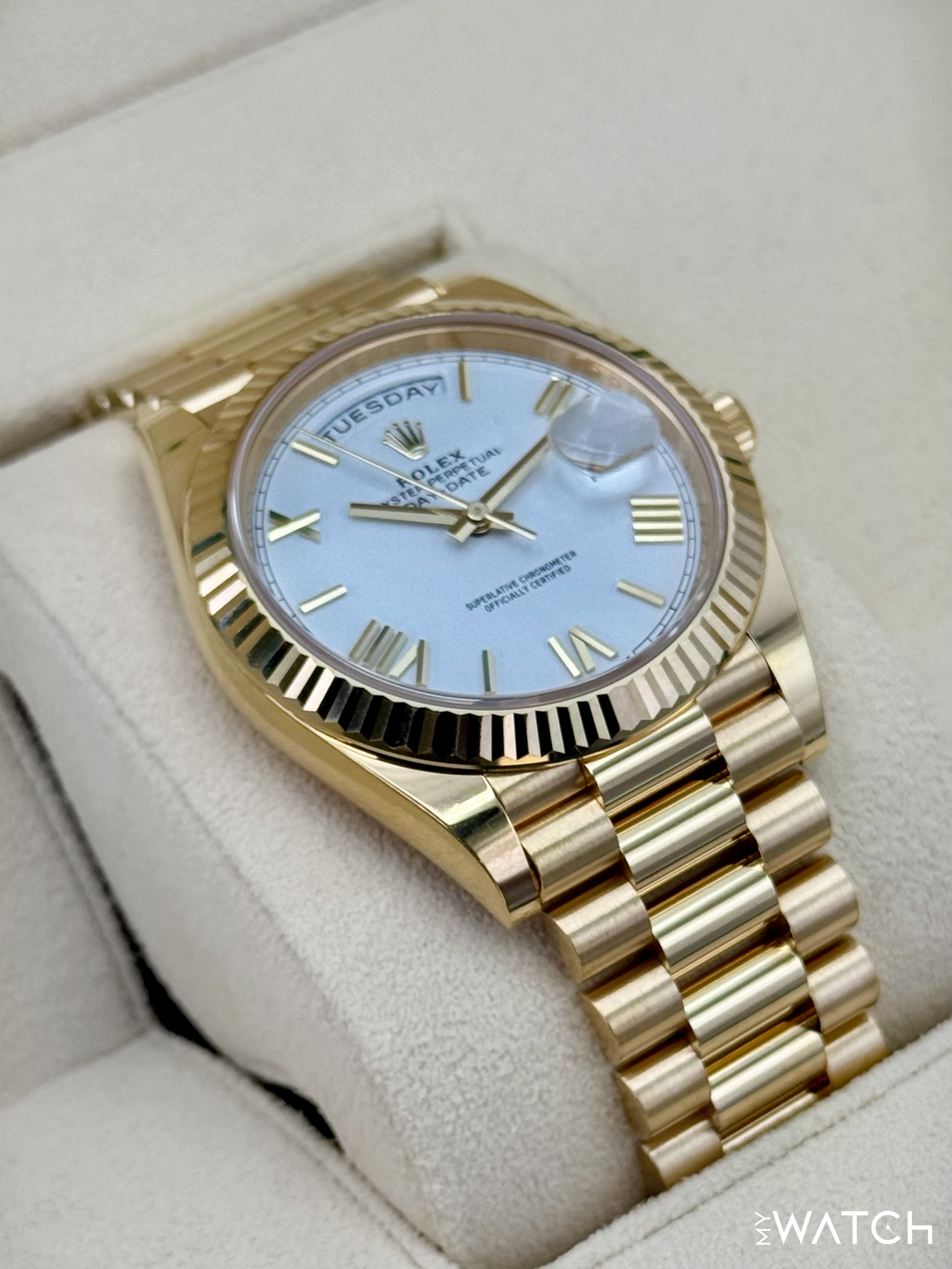 2024 Rolex Day-Date 40mm 228238 Presidential White Dial