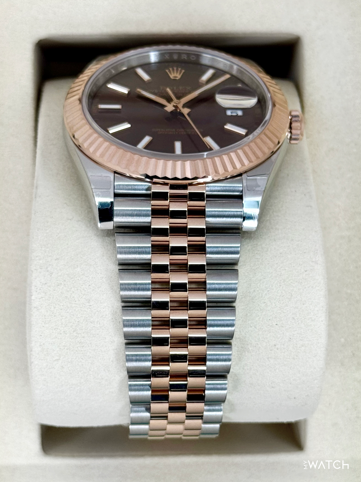 NEW 2026 Rolex Datejust 41mm 126331 Two-Tone Rose Gold Chocolate Dial (STICKERED)
