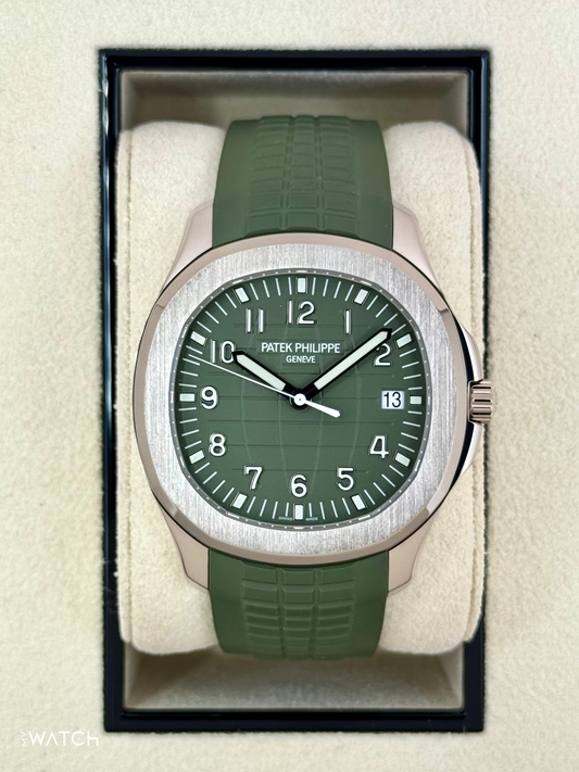 2022 Patek Philippe Aquanaut 5168G 42.2mm White Gold Green Dial