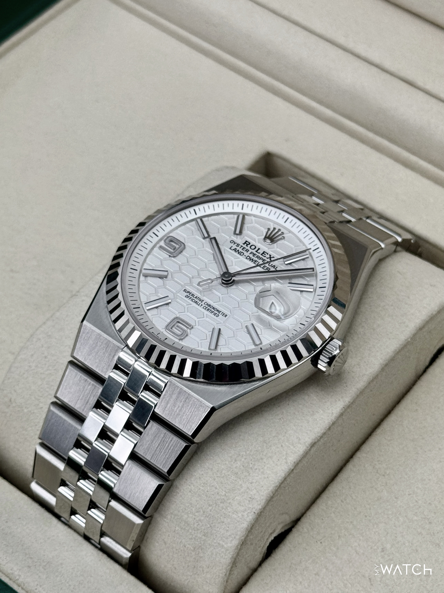 NEW 2026 Rolex Land-Dweller 40mm 127334 Stainless Steel Jubilee White Dial - MyWatchLLC