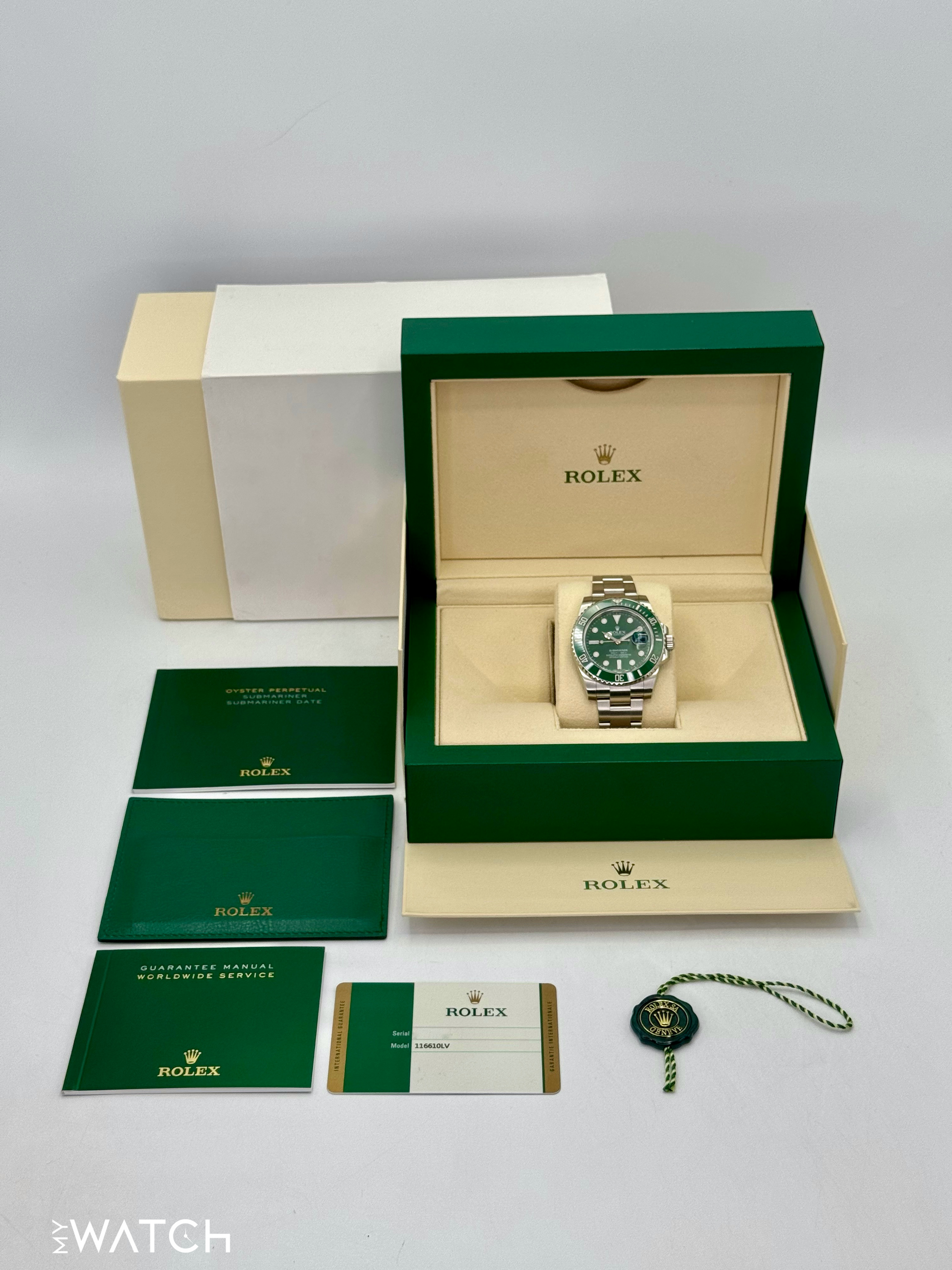 2016 Rolex Submariner “Hulk” 40mm 116610LV Green Dial - MyWatchLLC
