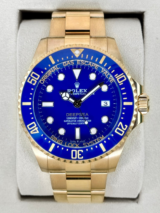 2026 Rolex Deepsea 44mm 136668LB 18K Yellow Gold Blue Dial
