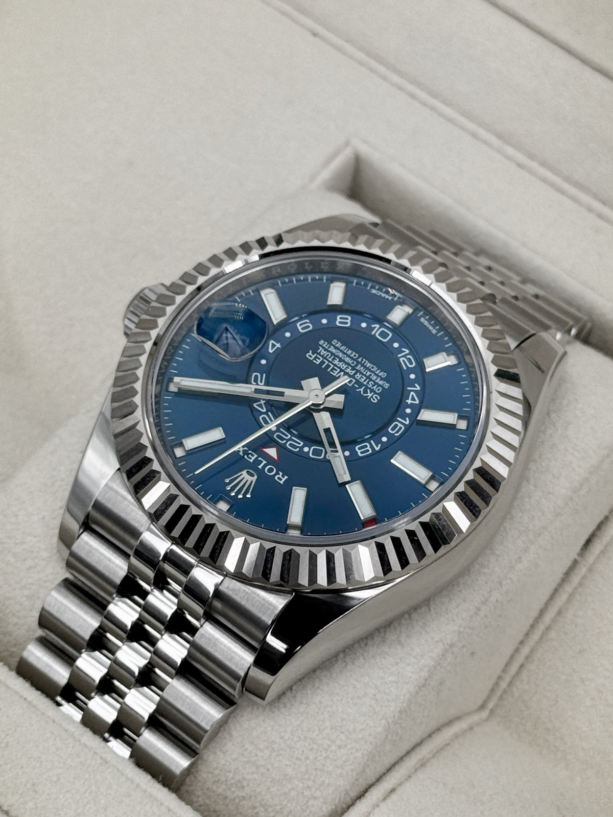 2023 Rolex Sky-Dweller 42mm 326934 Stainless Steel Jubilee Blue Dial