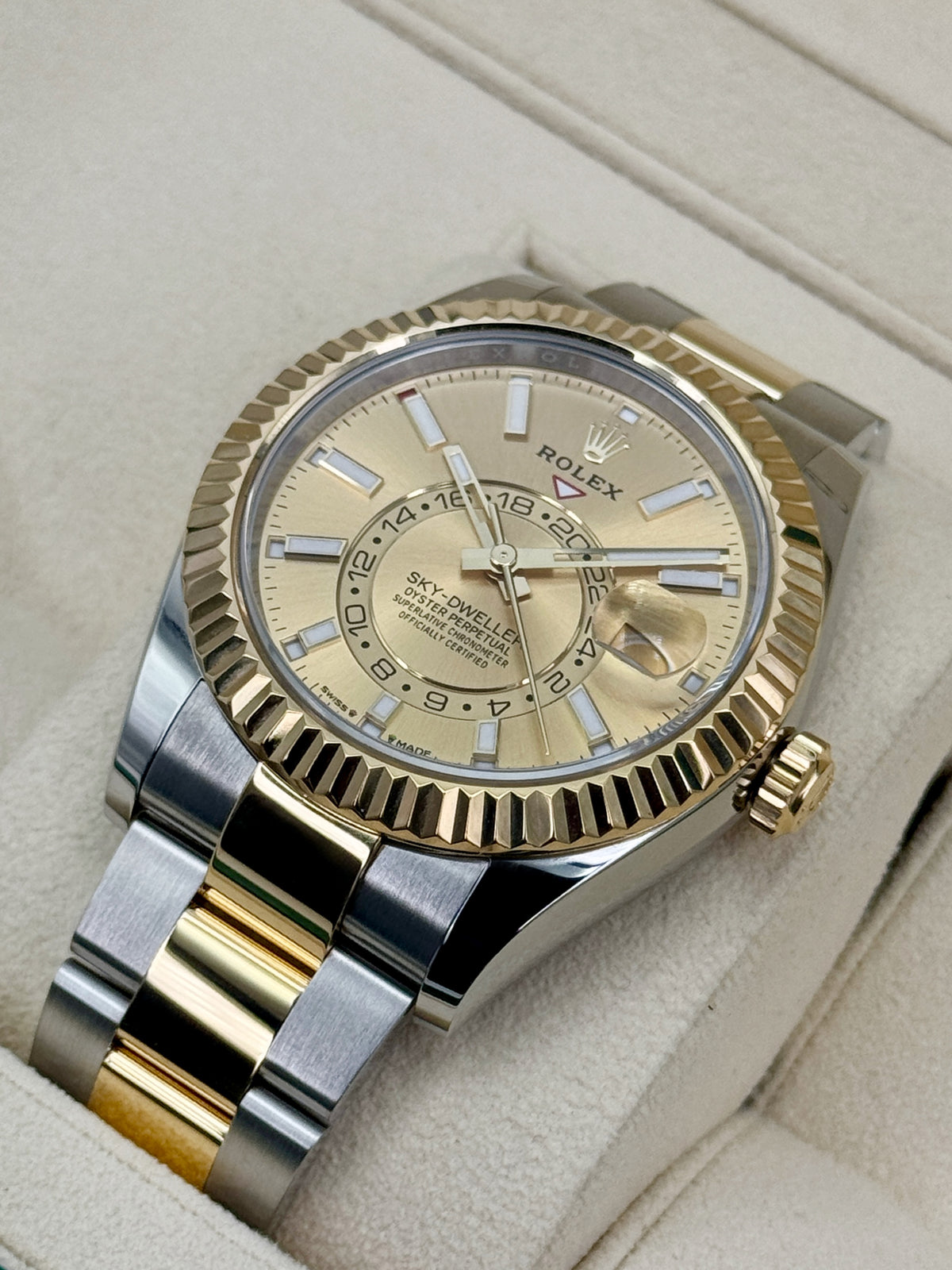 2023 Rolex Sky-Dweller 42mm 336933 Two-Tone Oyster Champagne Dial