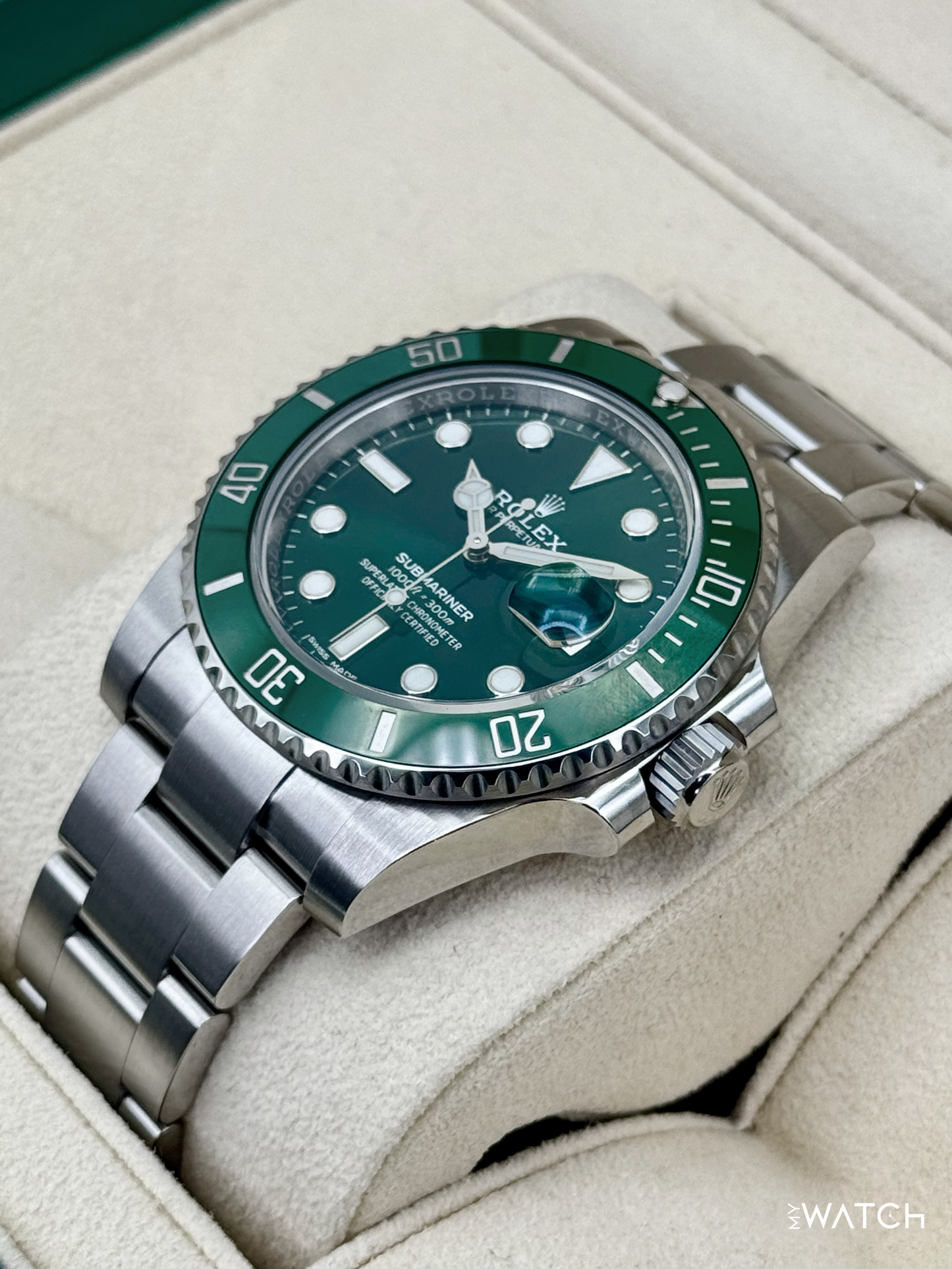 2020 Rolex Submariner “Hulk” 40mm 116610LV Green Dial (Green Card) - MyWatchLLC
