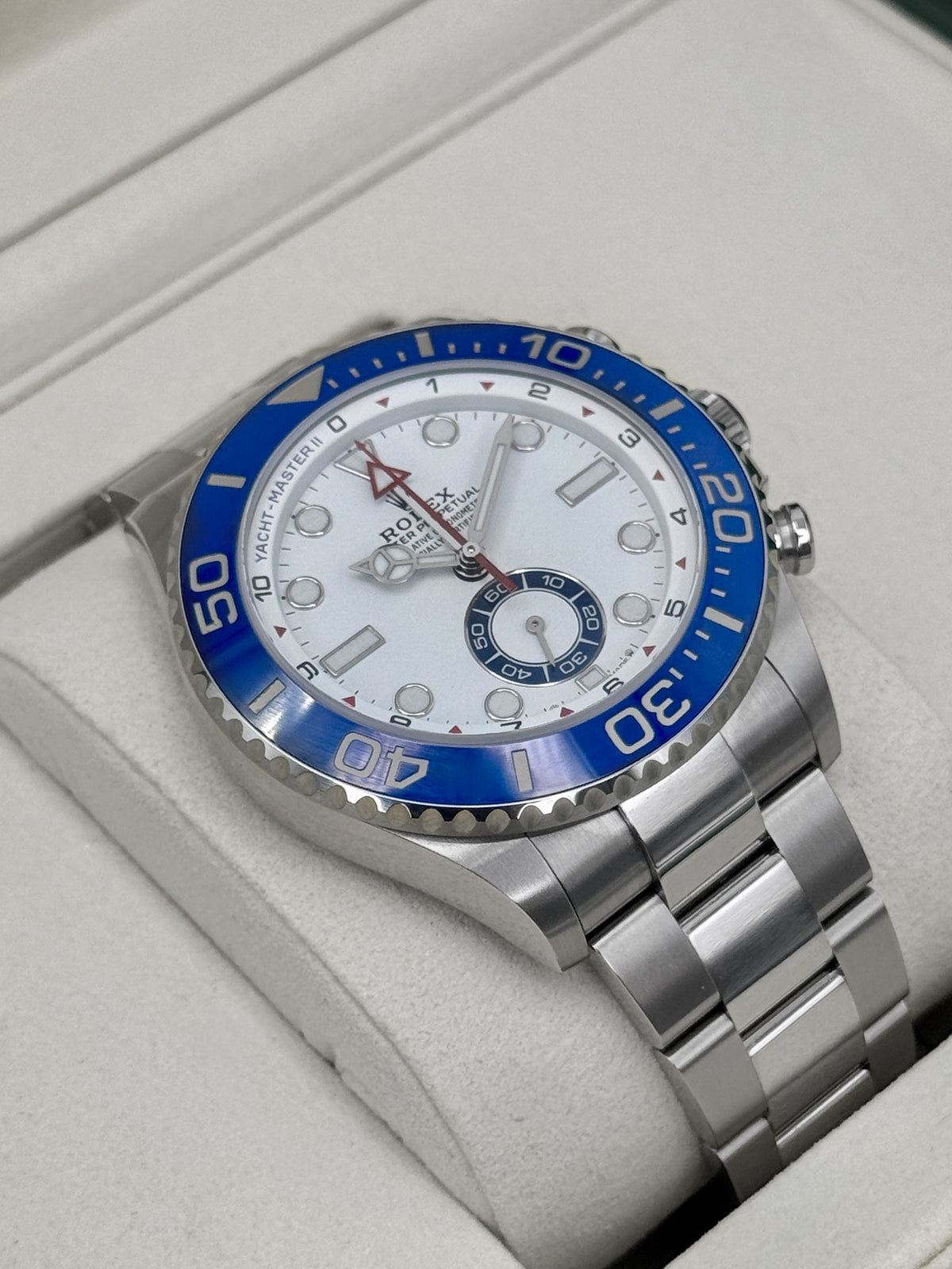 NEW 2026 Rolex Yacht-Master II 44mm 126680 Stainless Steel White Dial (NEW STYLE CARD)