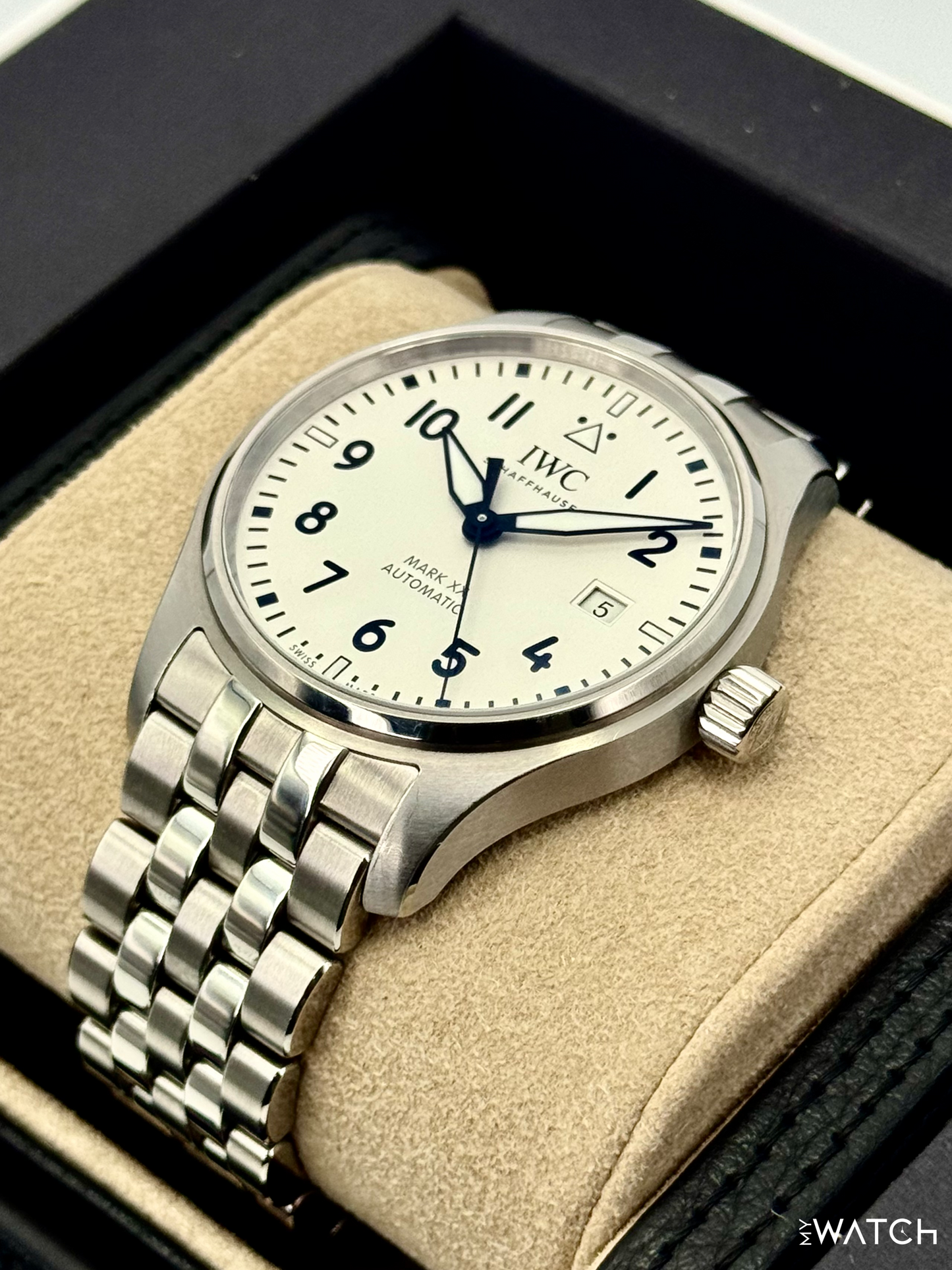 2025 IWC Pilot's Watch Mark XX 40mm IW328208 Stainless Steel White Dial - MyWatchLLC