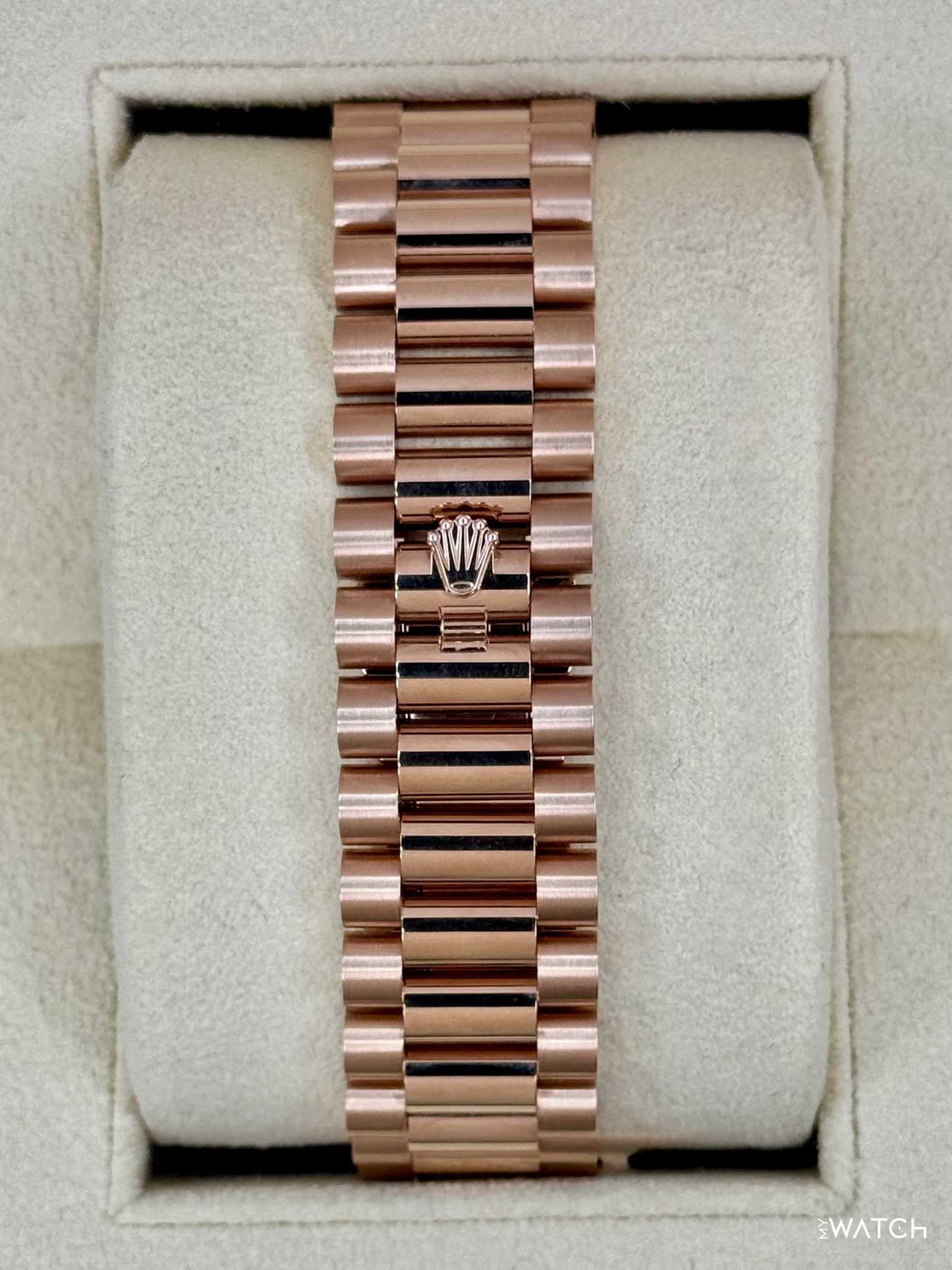 2024 Rolex Day-Date 228235 Presidential Rose Gold White Dial - MyWatchLLC