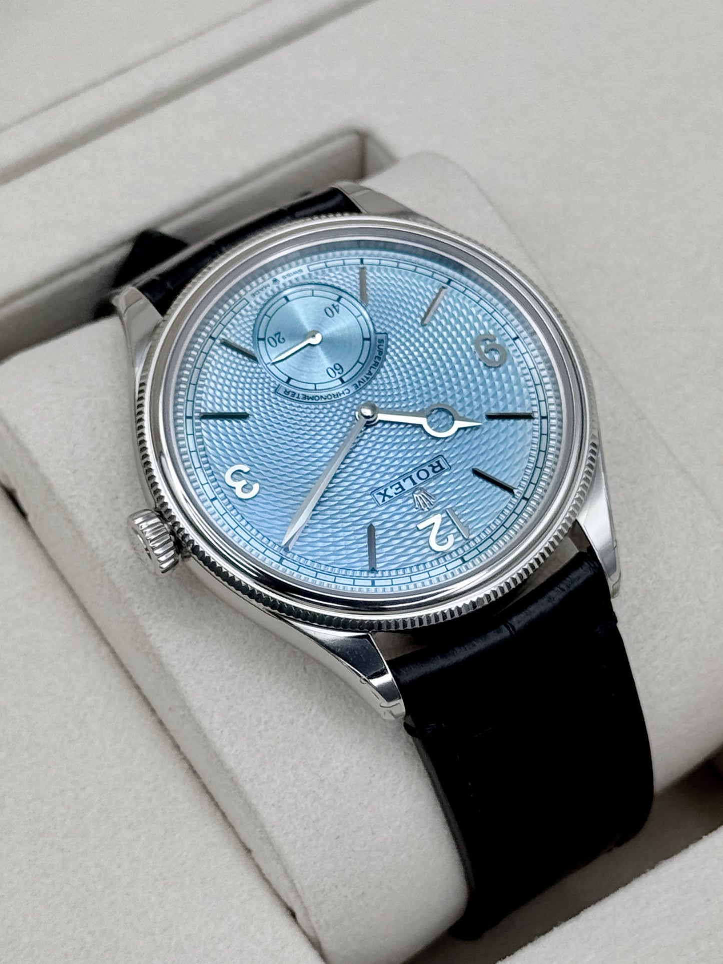 NEW 2026 Rolex 1908 39mm 52506 Platinum Ice Blue Dial (STICKERED)