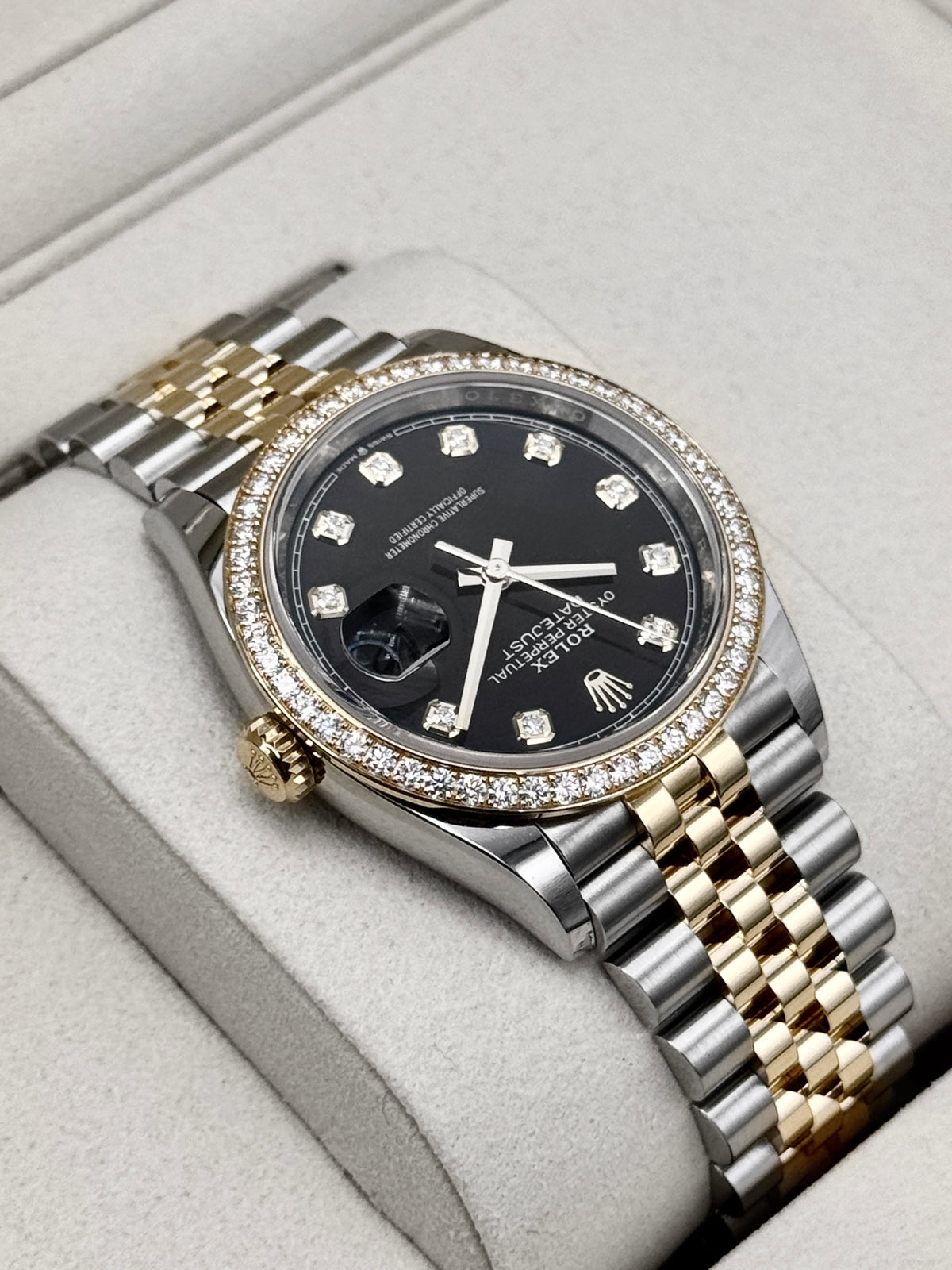 NEW 2026 Rolex Datejust 36mm 126283RBR Two-Tone Jubilee Diamond Bezel Black Diamond Dial