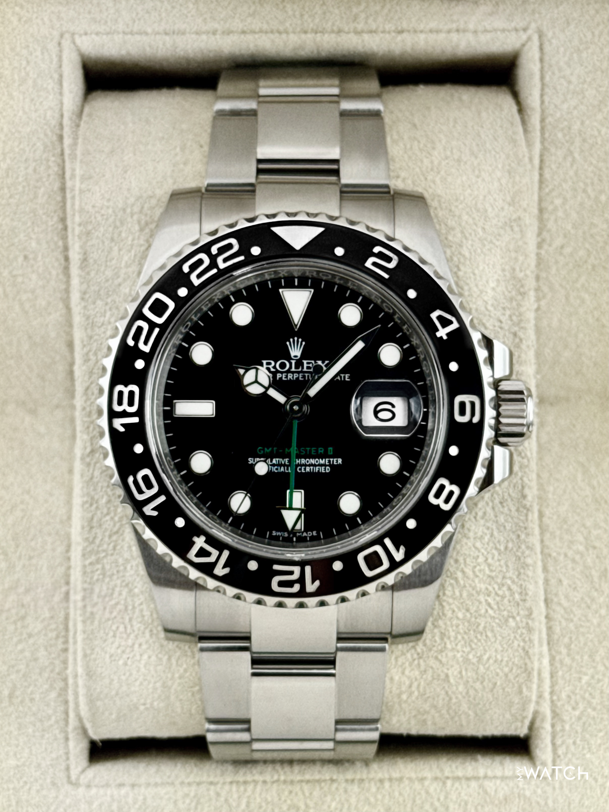 2016 Rolex GMT-Master II 40mm 116710LN Stainless Steel Black Dial - MyWatchLLC