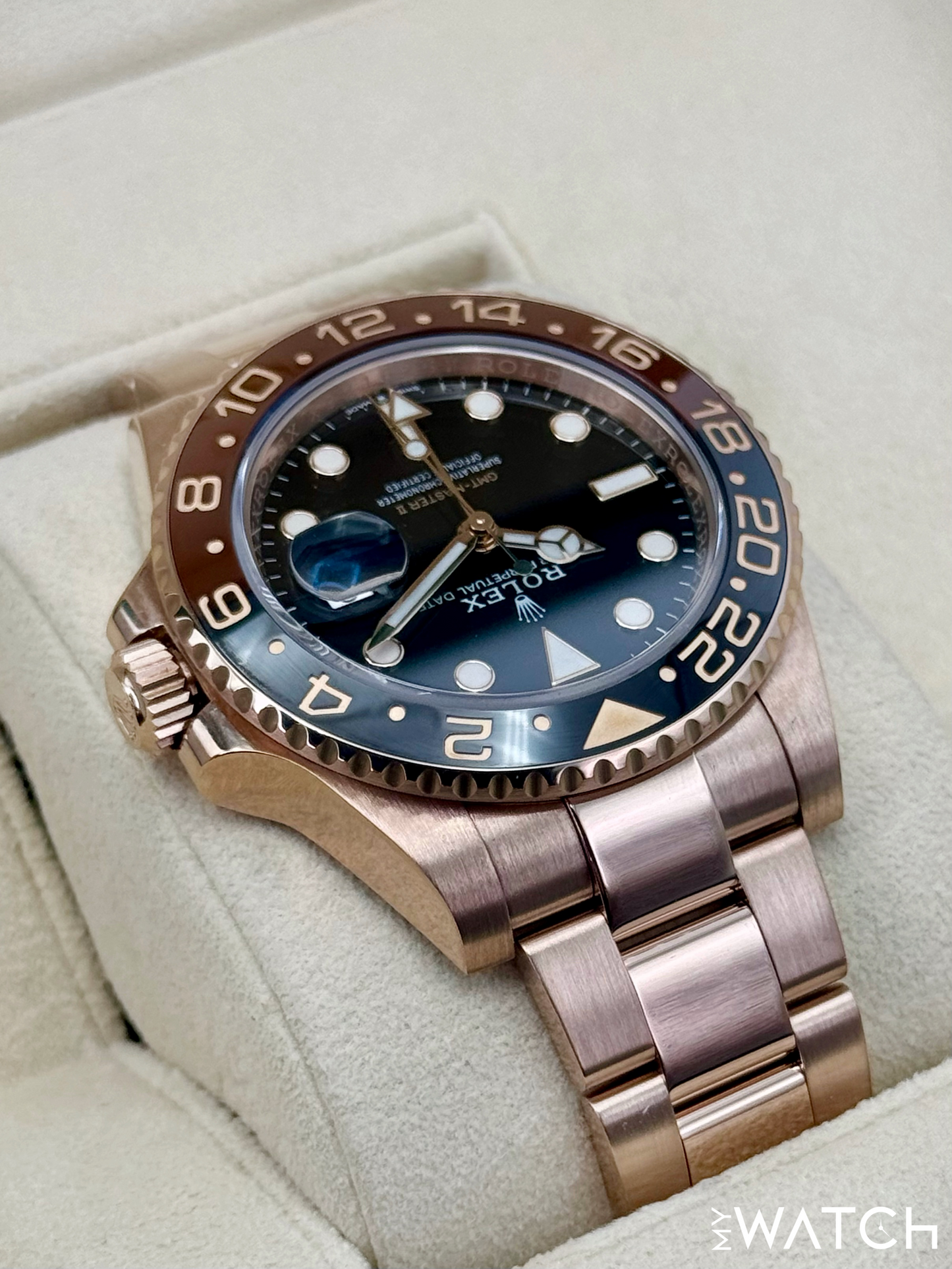 2021 Rolex GMT-Master II "Rootbeer" 40mm 126715CHNR Rose Gold
