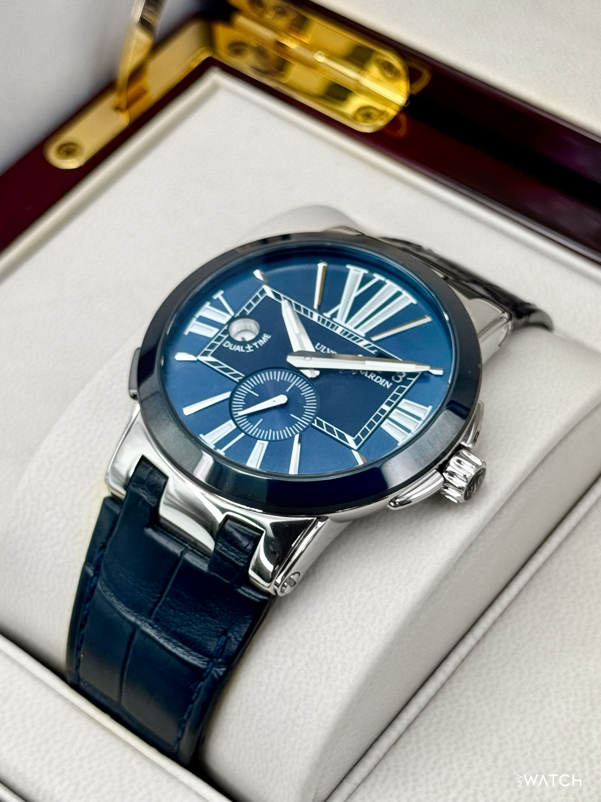 2013 Ulysse Nardin Executive Dual Time 43mm 243-00 Stainless Steel Blue Dial - MyWatchLLC