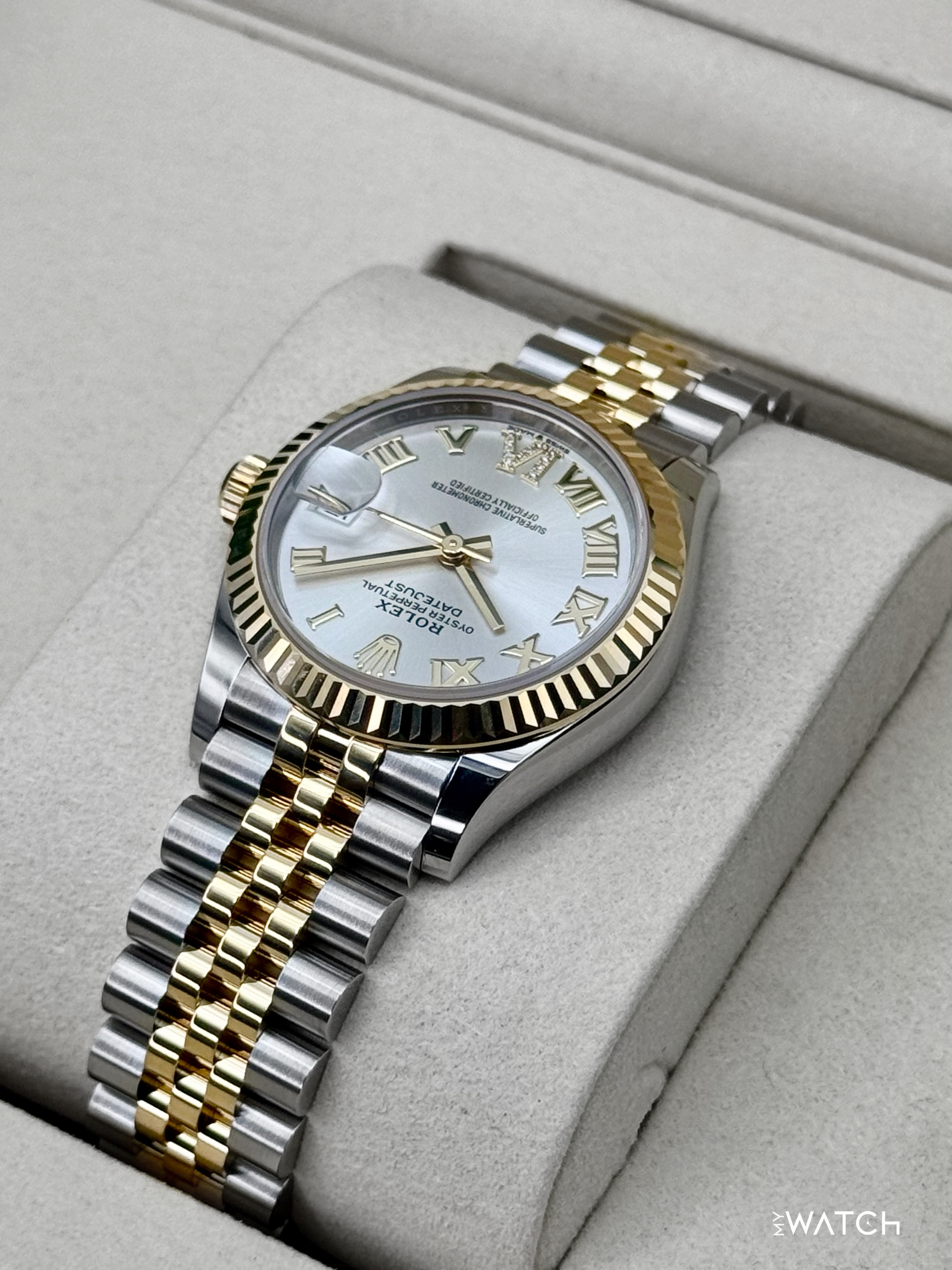 NEW 2026 Rolex Datejust 31mm 278273 Two-Tone Jubilee Silver Diamond - MyWatchLLC