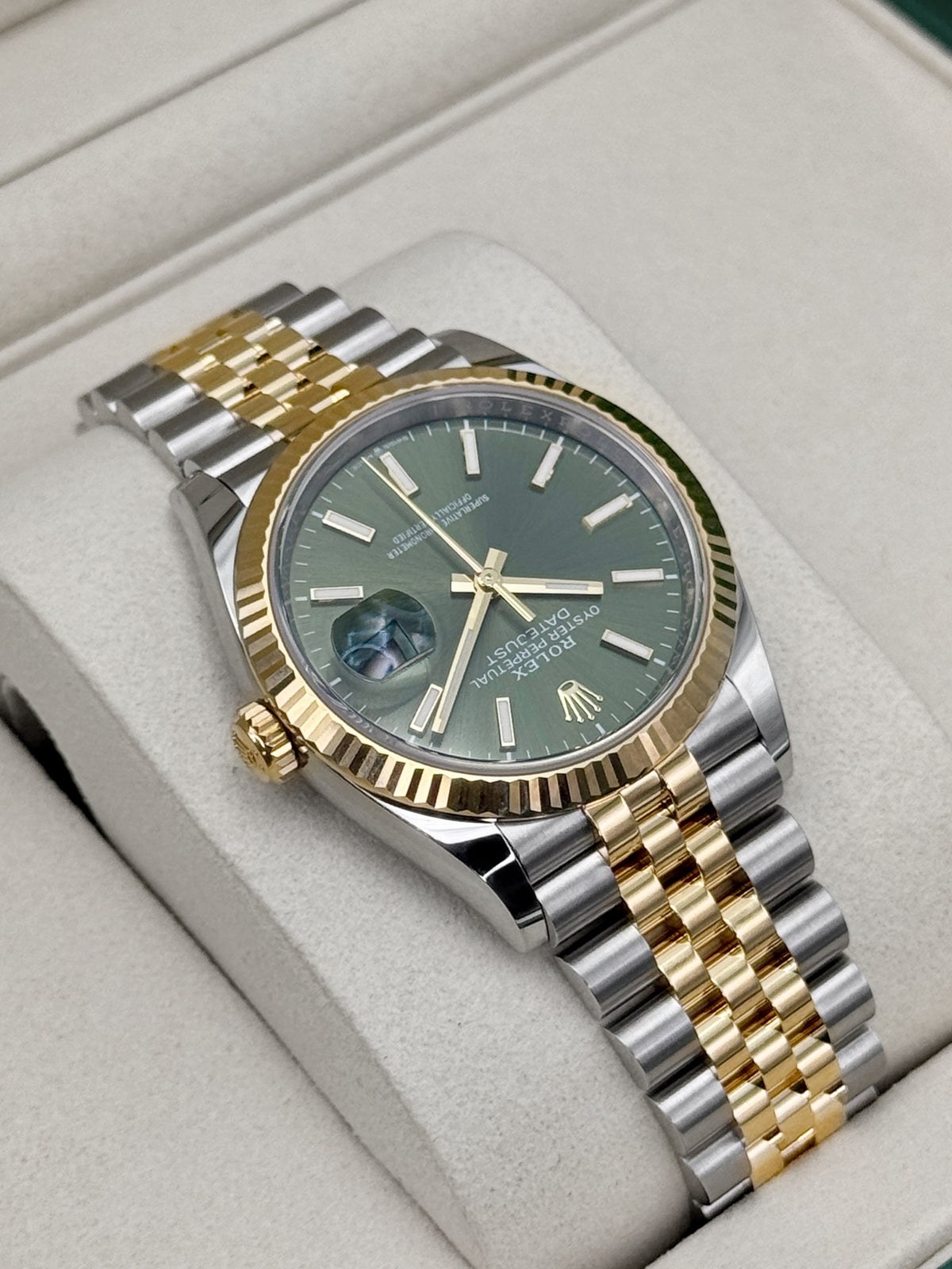 NEW 2026 Rolex Datejust 36mm 126233 Two-Tone Jubilee Oliver Green Dial