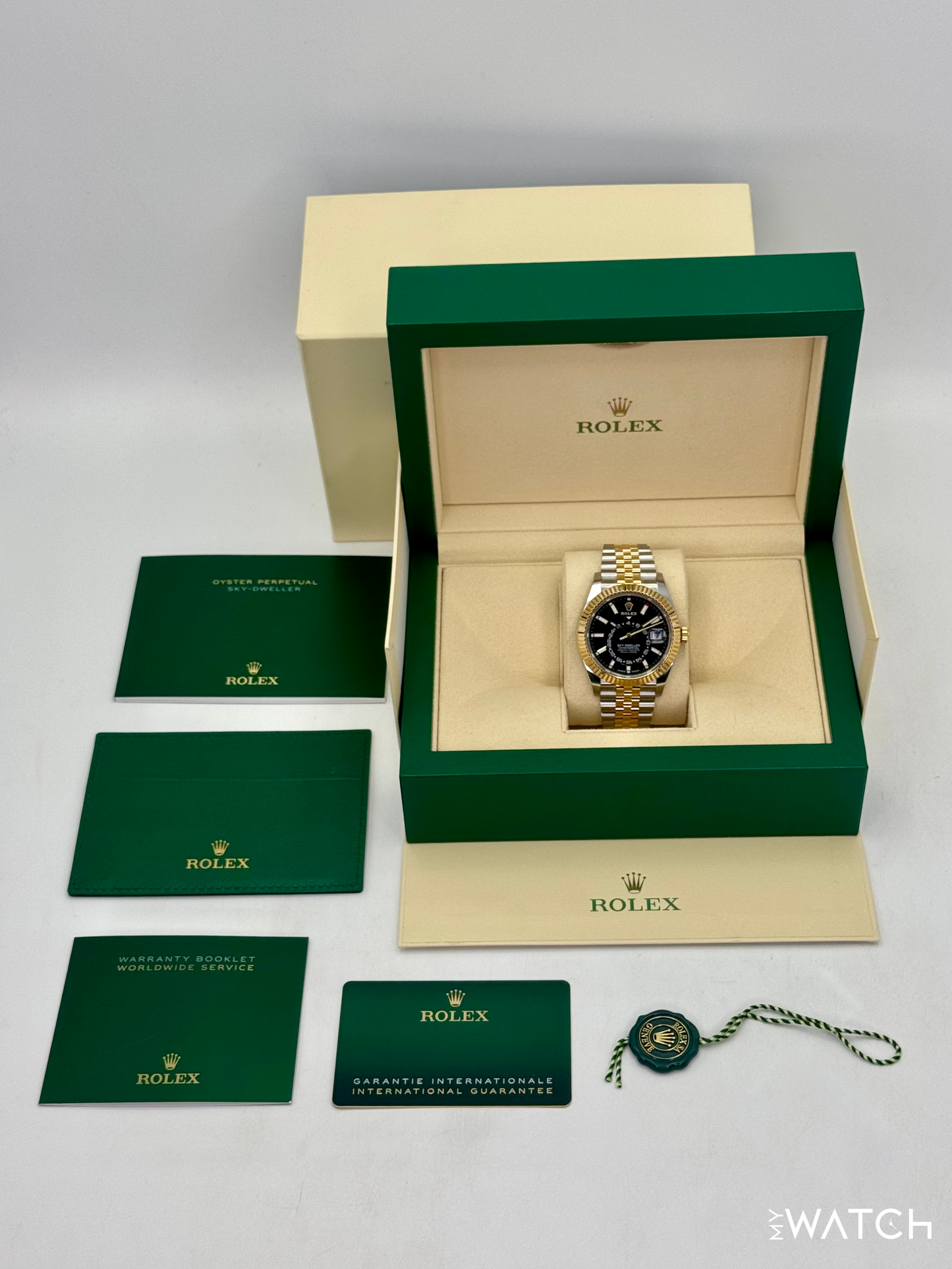 2025 Rolex Sky-Dweller 42mm 336933 Two-Tone Jubilee Black Dial