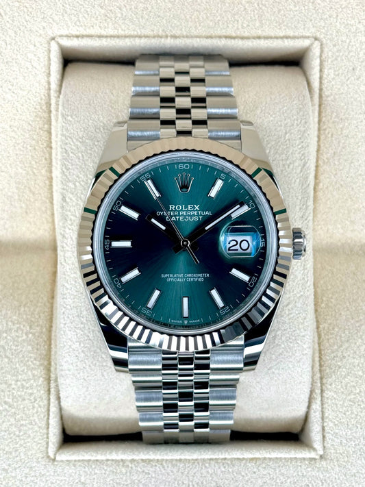 NEW 2024 Rolex Datejust 41mm 126334 Stainless Steel Jubilee Green Dial