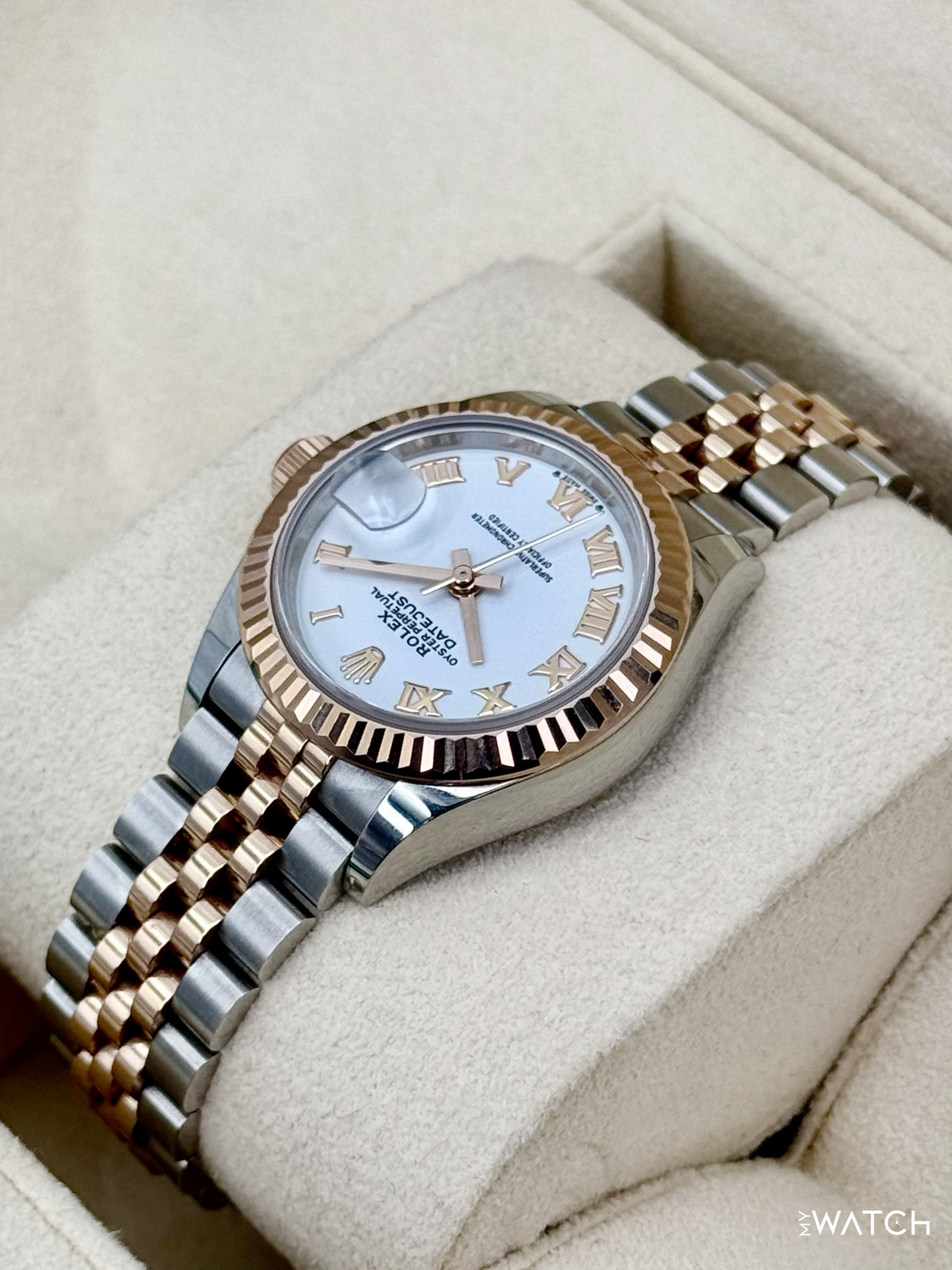 2023 Rolex Lady-Datejust 28mm 279171 Two-Tone Jubilee White Dial - MyWatchLLC