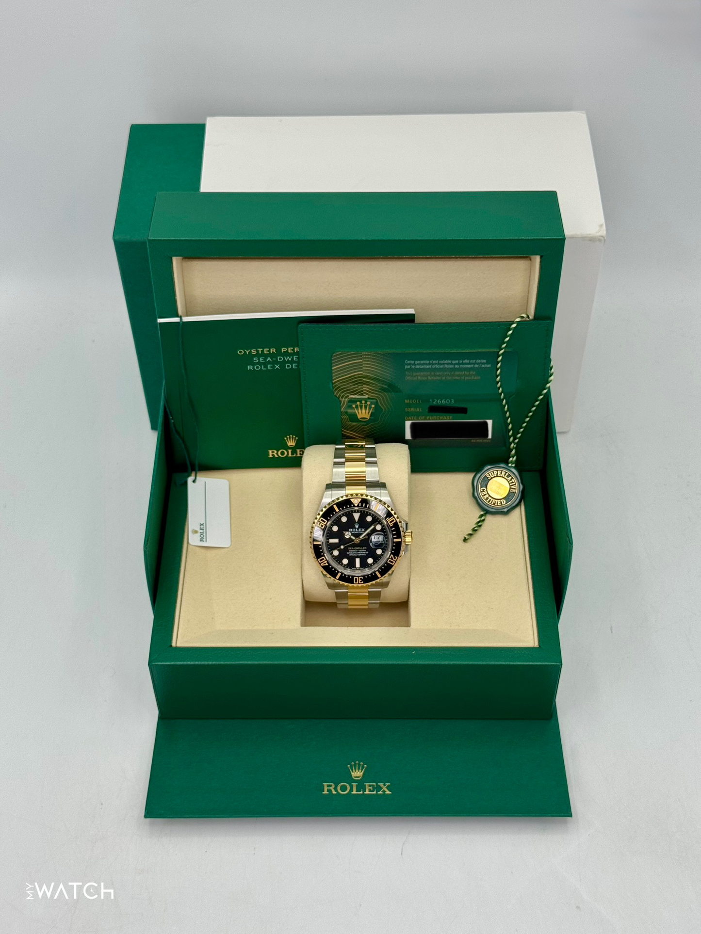 2025 Rolex Sea-Dweller 43mm 126603 Two-Tone Black Dial