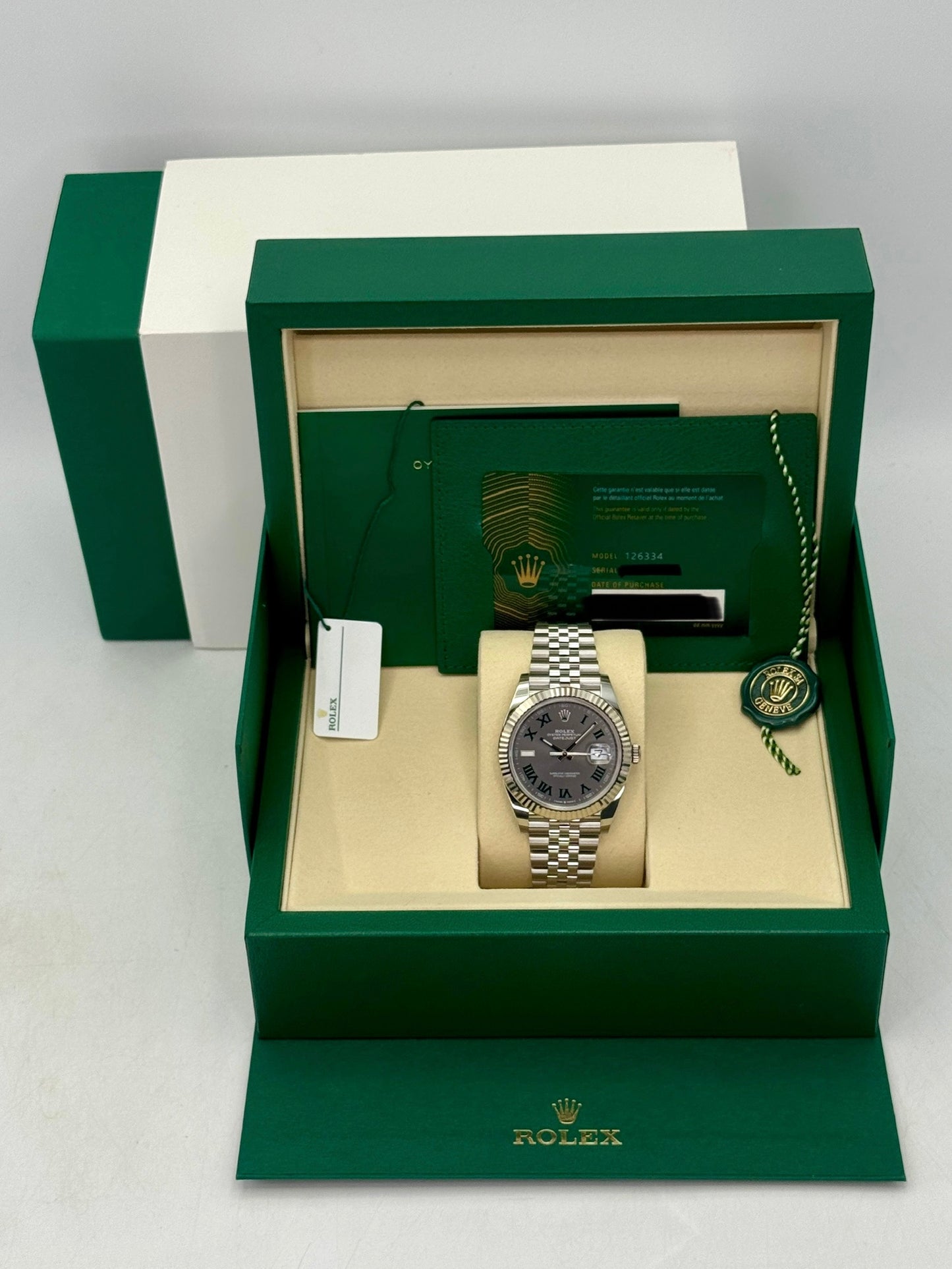 NEW 2026 Rolex Datejust 41mm 126334 Jubilee Wimbledon Dial (STICKERED)