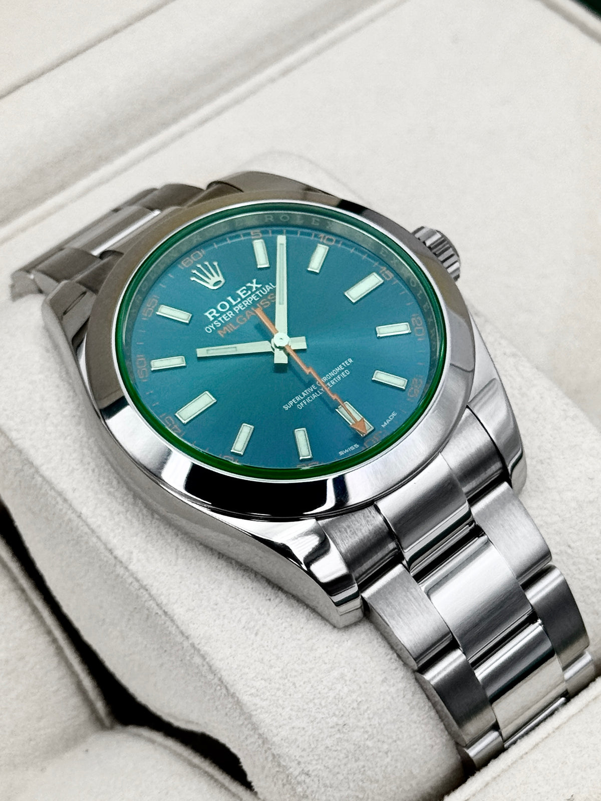 2020 Rolex Milgauss 40mm 116400GV Stainless Steel Blue Dial